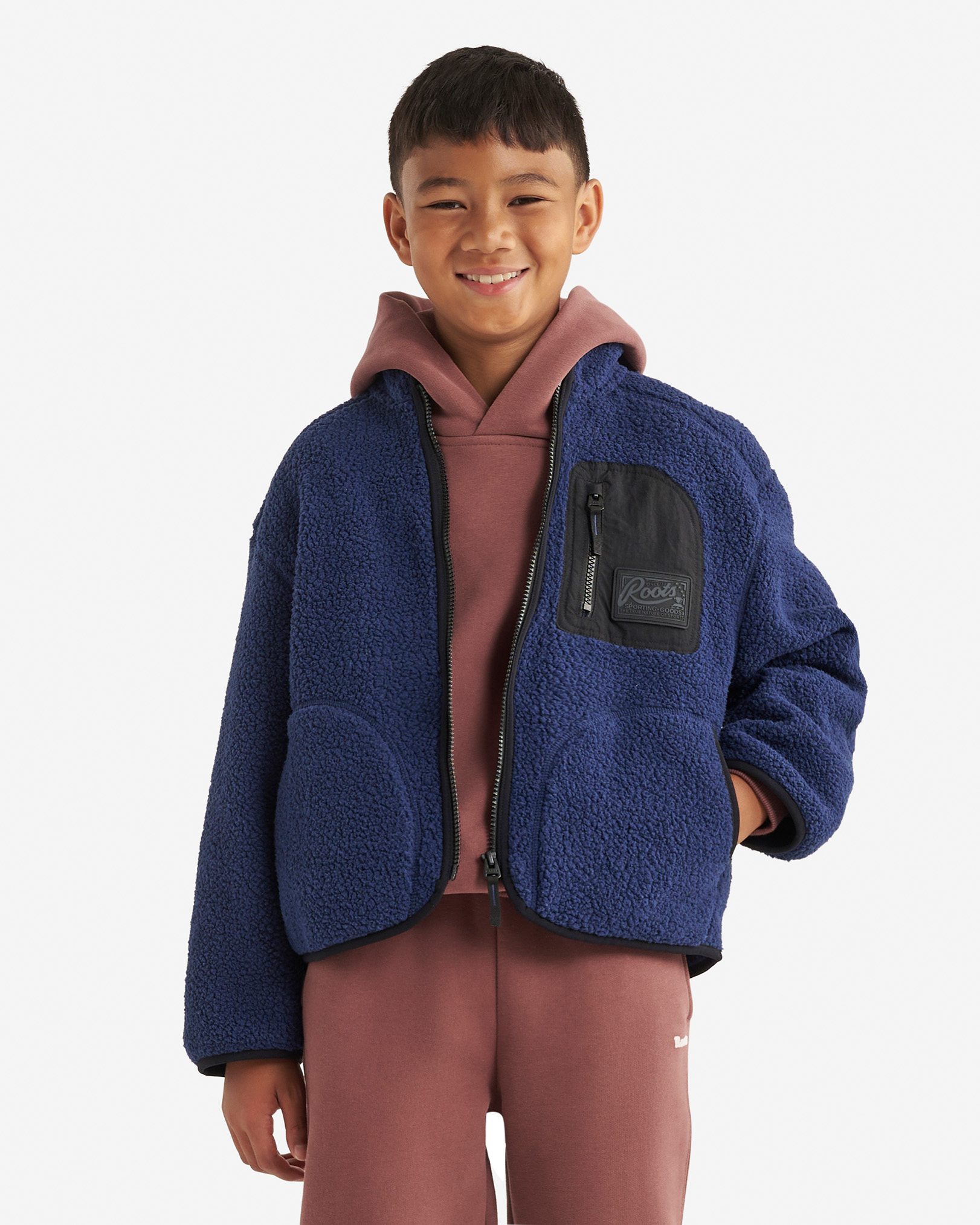 Kids Alta Shearling Fleece Jacket - Indigo Ink