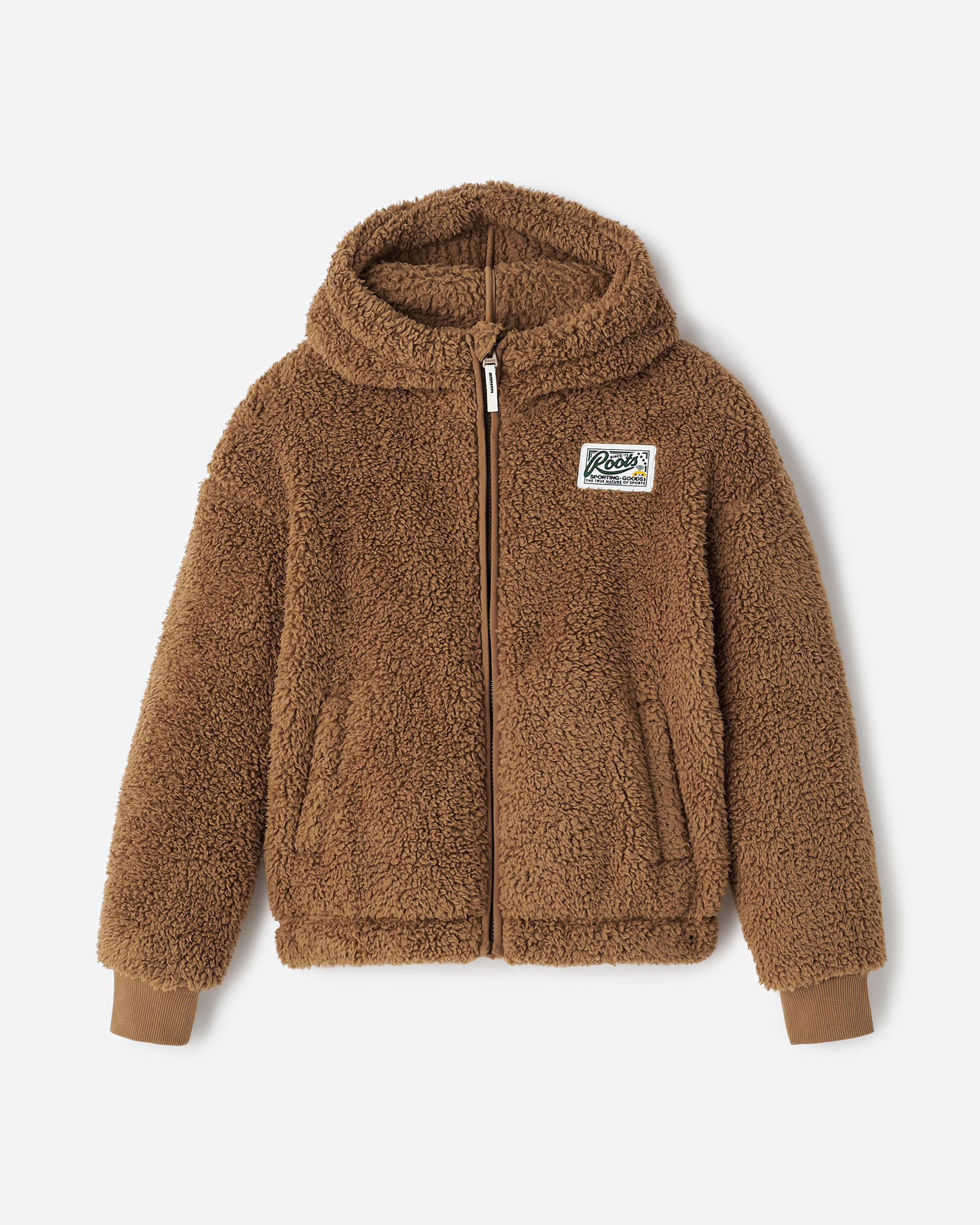 Kids Creekside Shearling Fleece Full Zip Hoodie - Cocoa Crème