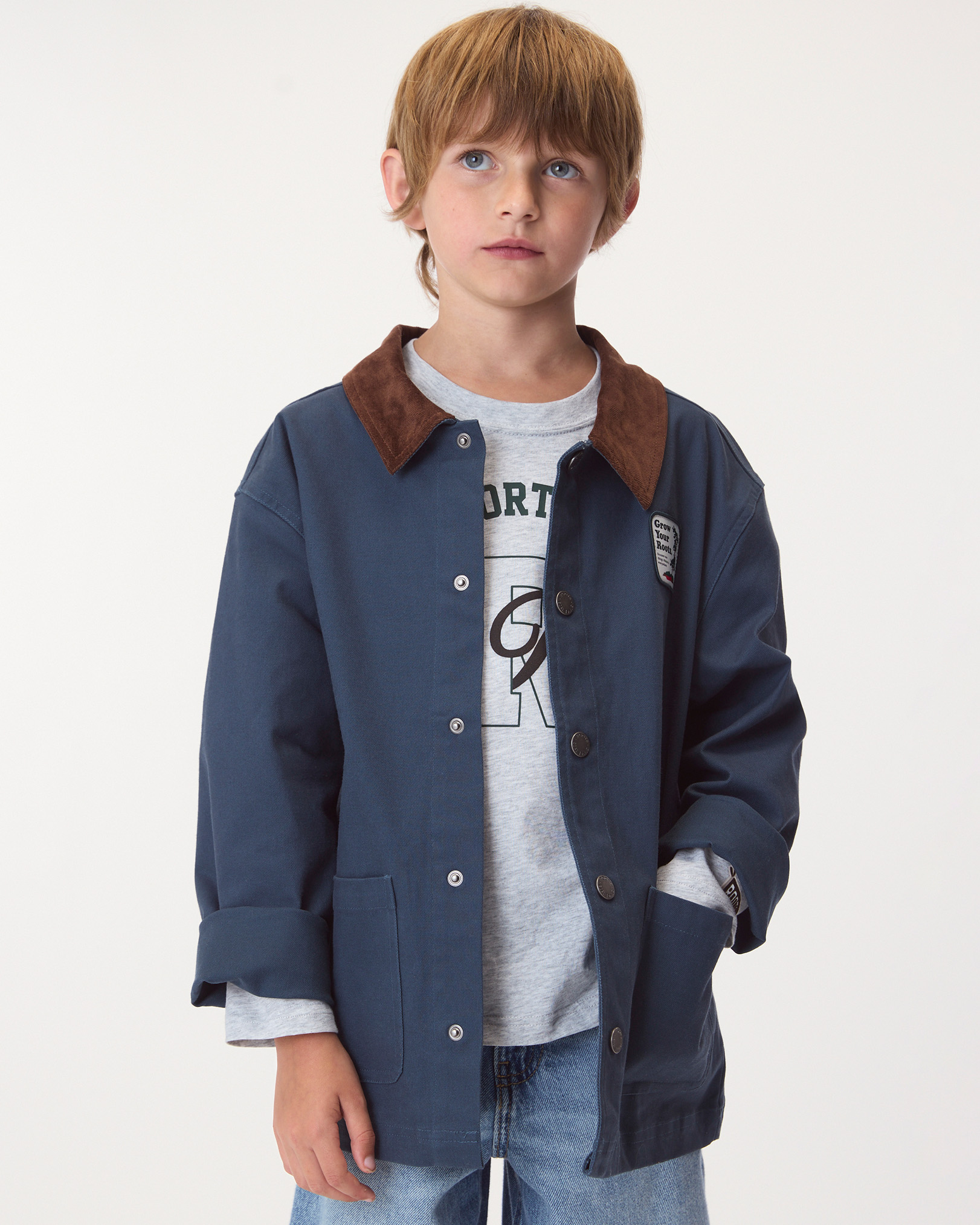 Kids Roots Academy Chore Jacket - Night Sky Blue Kids Roots Academy Chore Jacket - Night Sky Blue