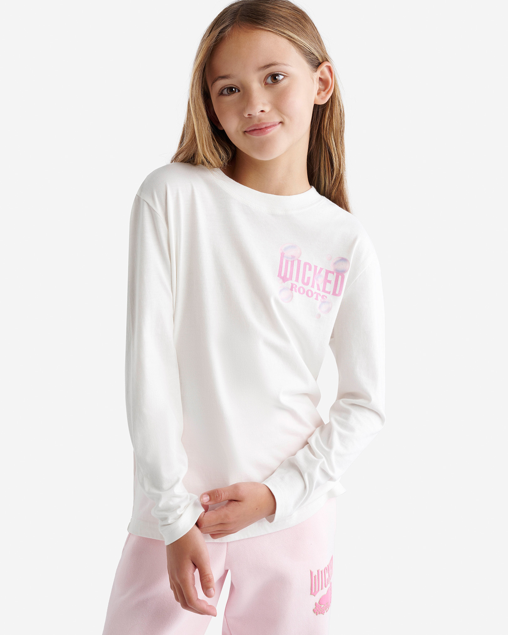 Kids Roots X Wicked T-Shirt - Egret Kids Roots X Wicked T-Shirt - Egret