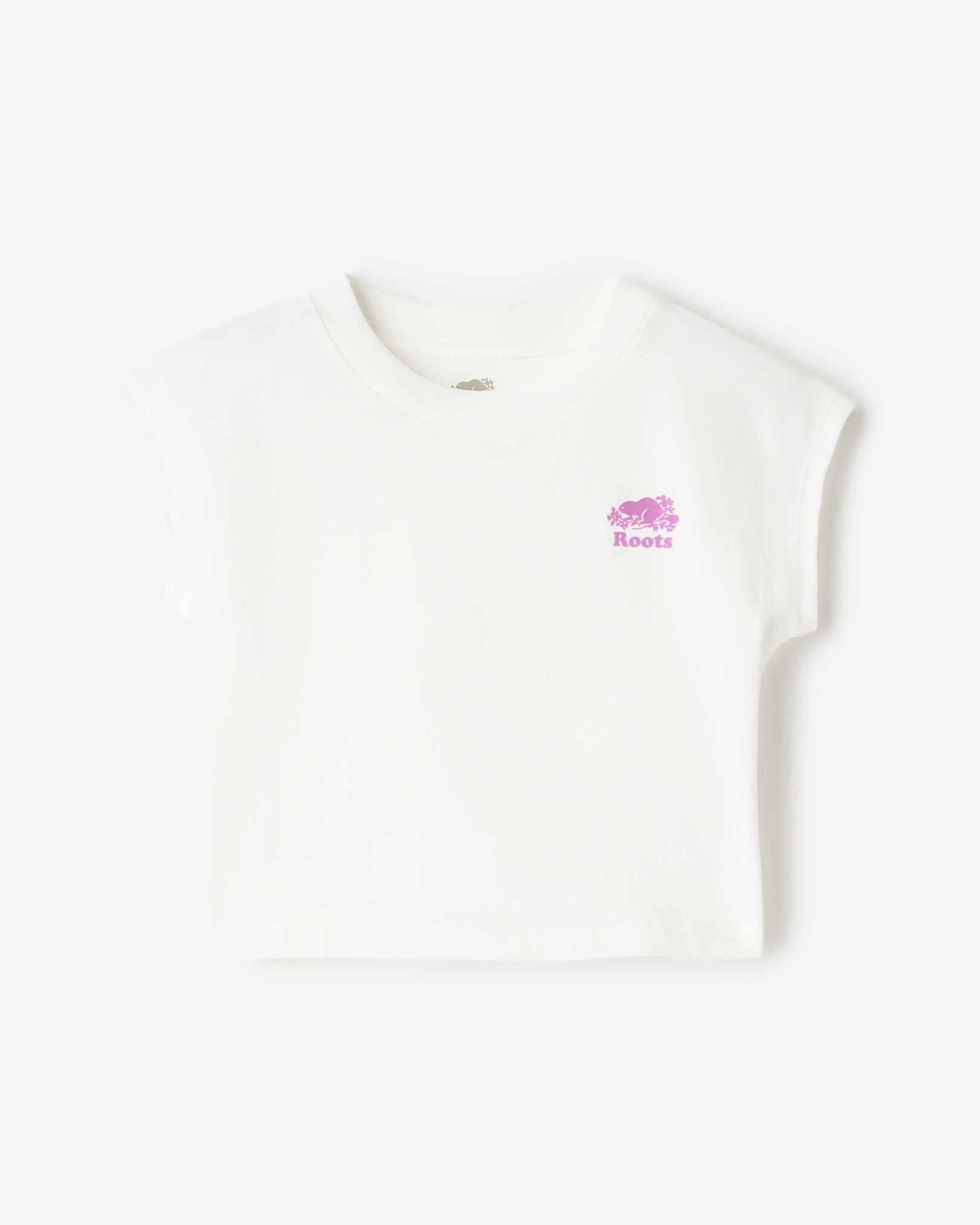 Toddler Girls Sleeveless Boxy T-Shirt - Egret