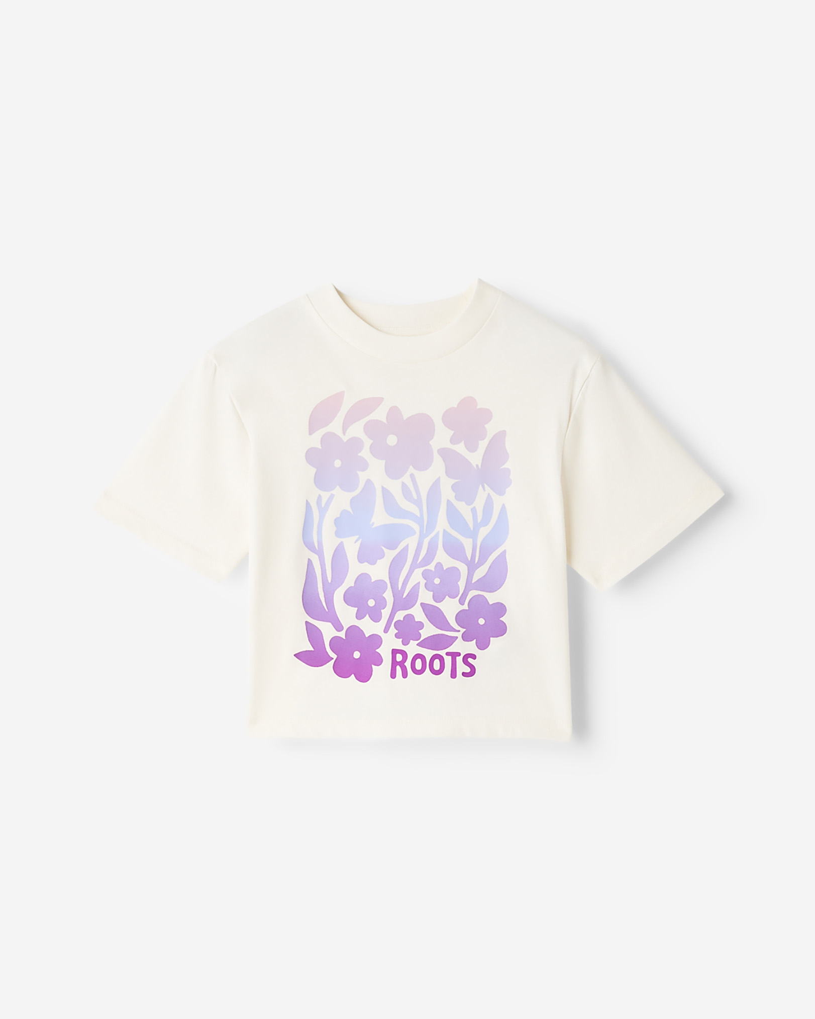 Toddler Girls Active Boxy T-Shirt - Egret Toddler Girls Active Boxy T-Shirt - Egret