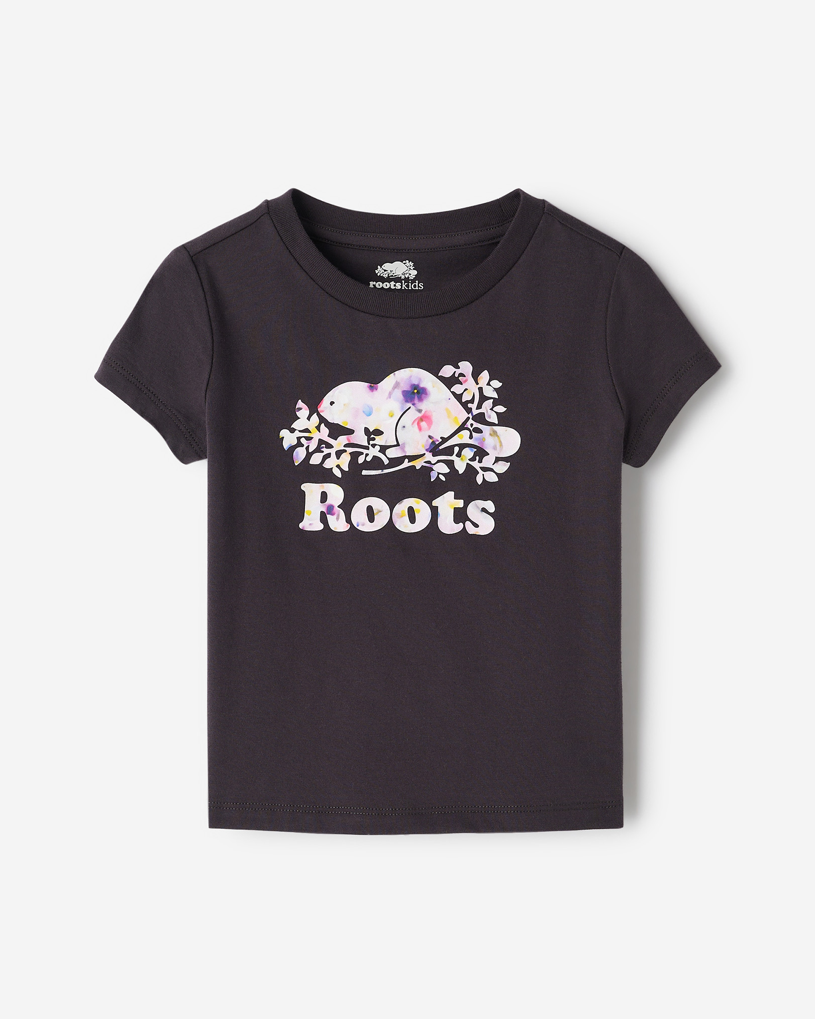 Toddler Petal Pop Slim T-Shirt - Charcoal Black