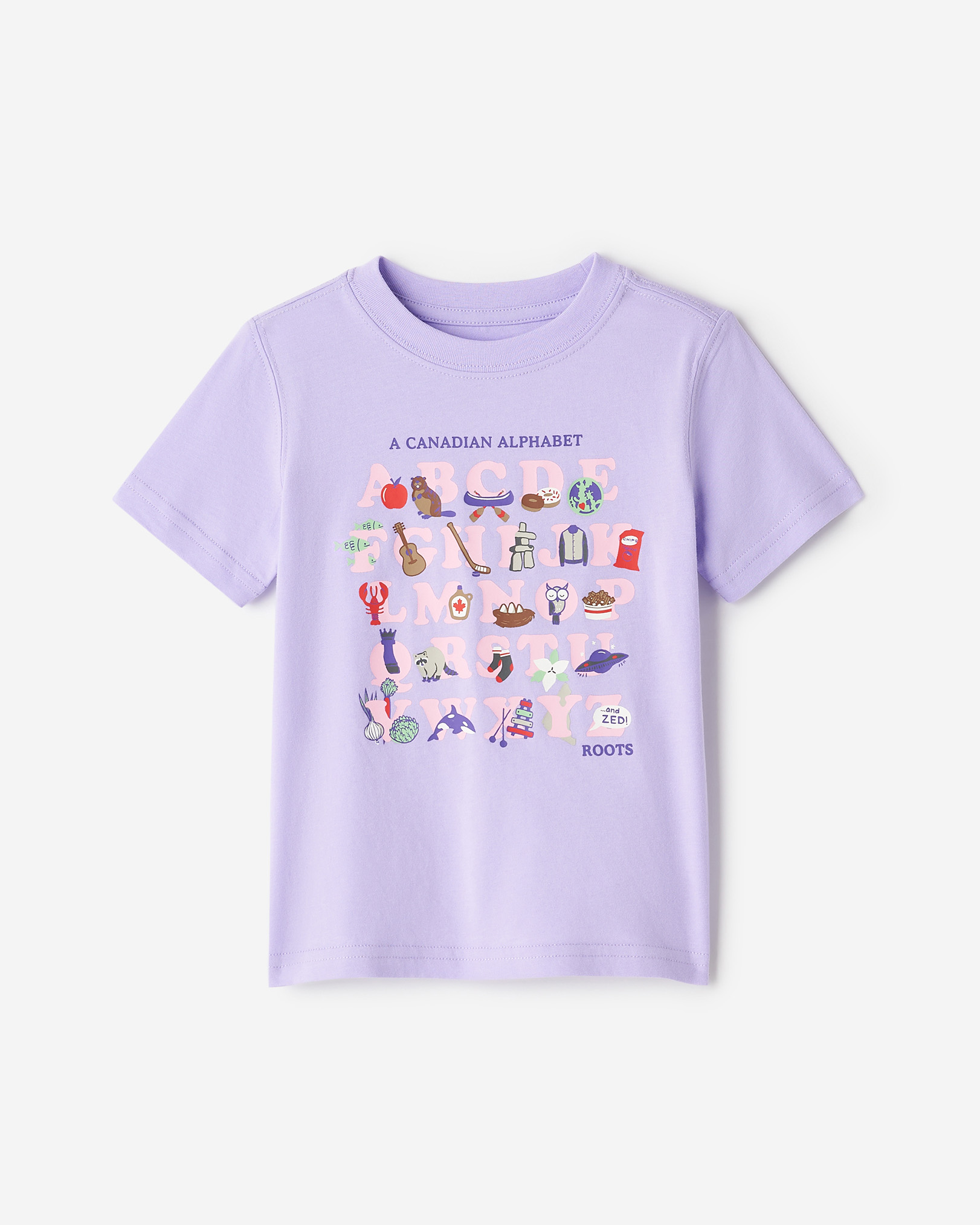 T-shirt ABC du Canada pour tout-petits - Lavande