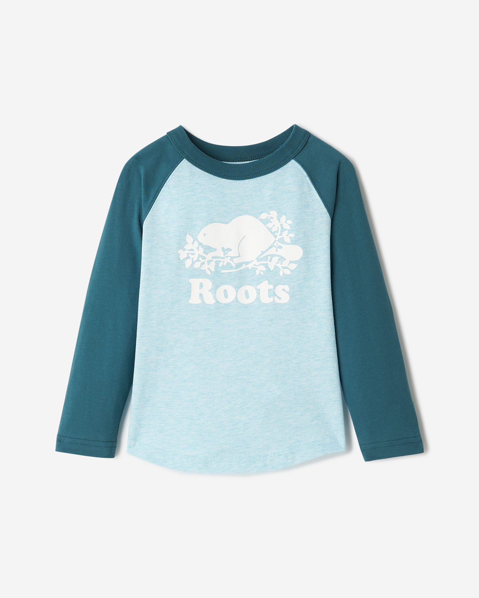 Toddler Cooper Baseball Long Sleeve T-Shirt - Ocean Teal