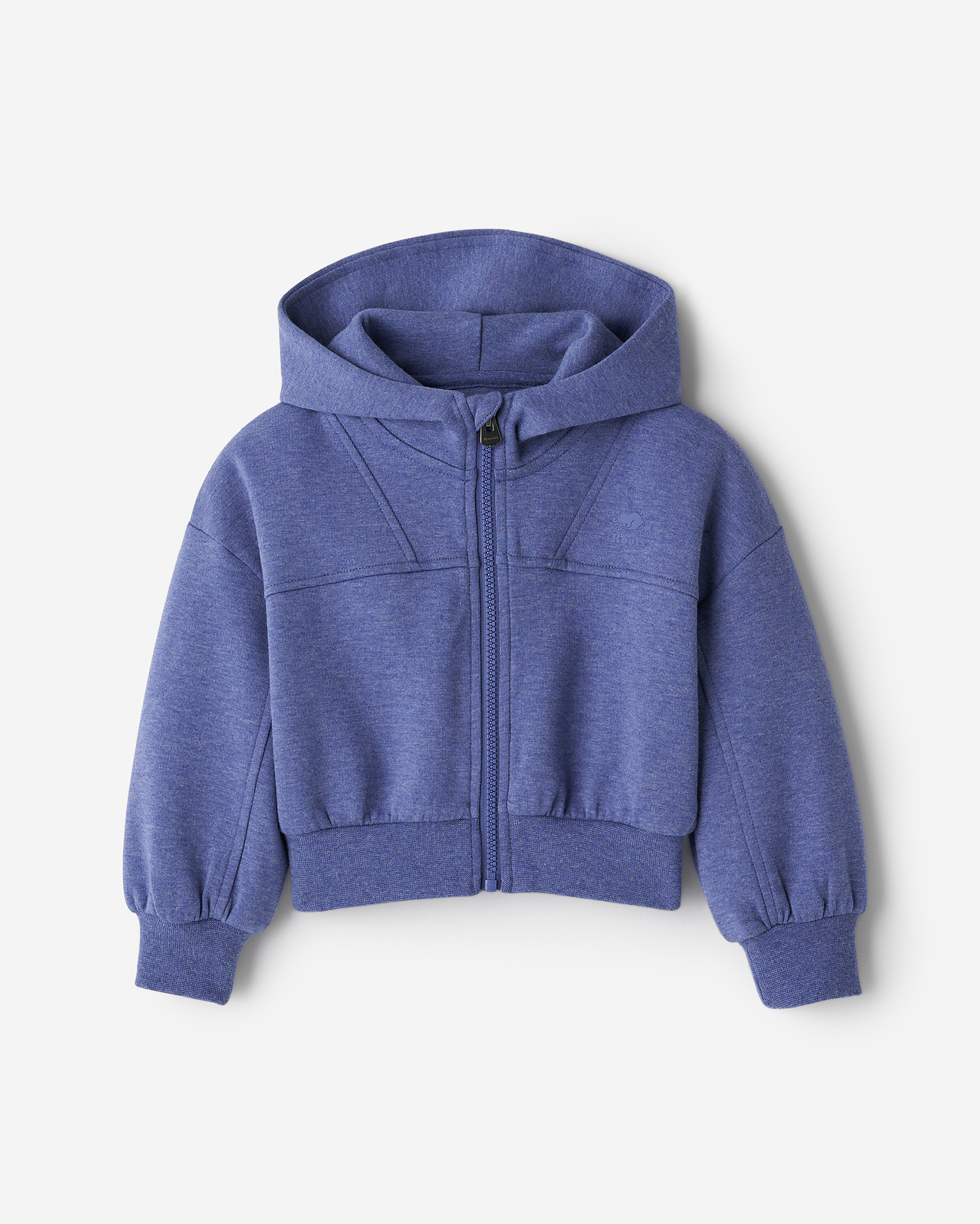 Toddler Girls Active Zip Hoodie - Blue Eclipse Mix