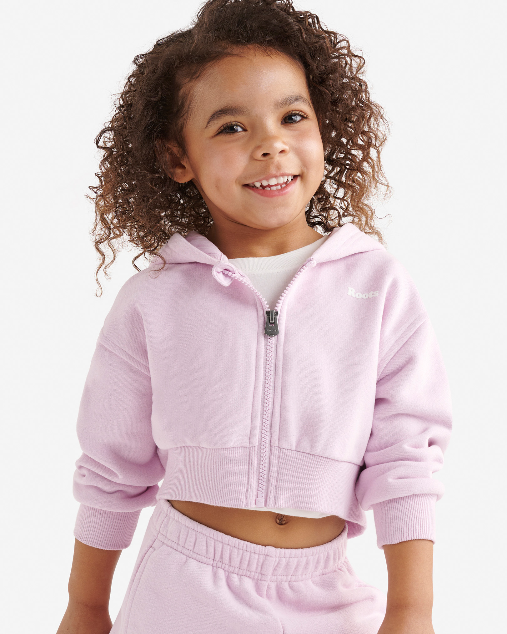 Toddler Girls Summer Cloud Cropped Bubble Full Zip Hoodie - Lilac Haze Toddler Girls Summer Cloud Cropped Bubble Full Zip Hoodie - Lilac Haze