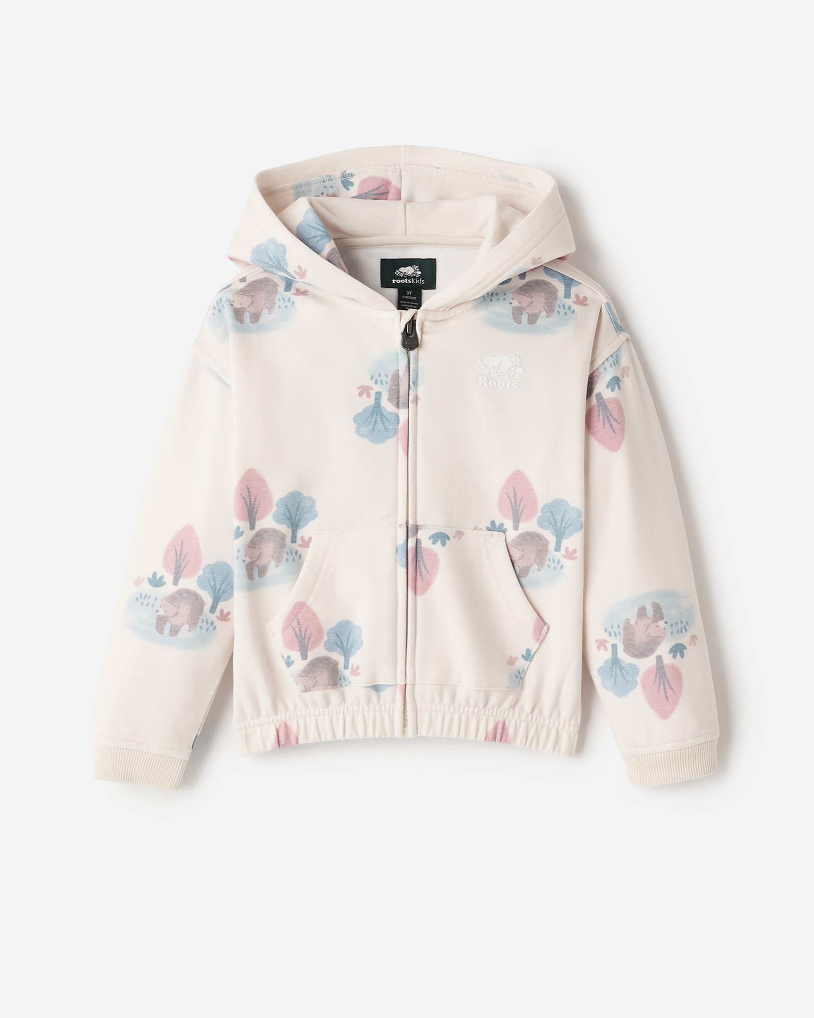 Toddler Cozy Bear Zip Hoodie - Sand Stone