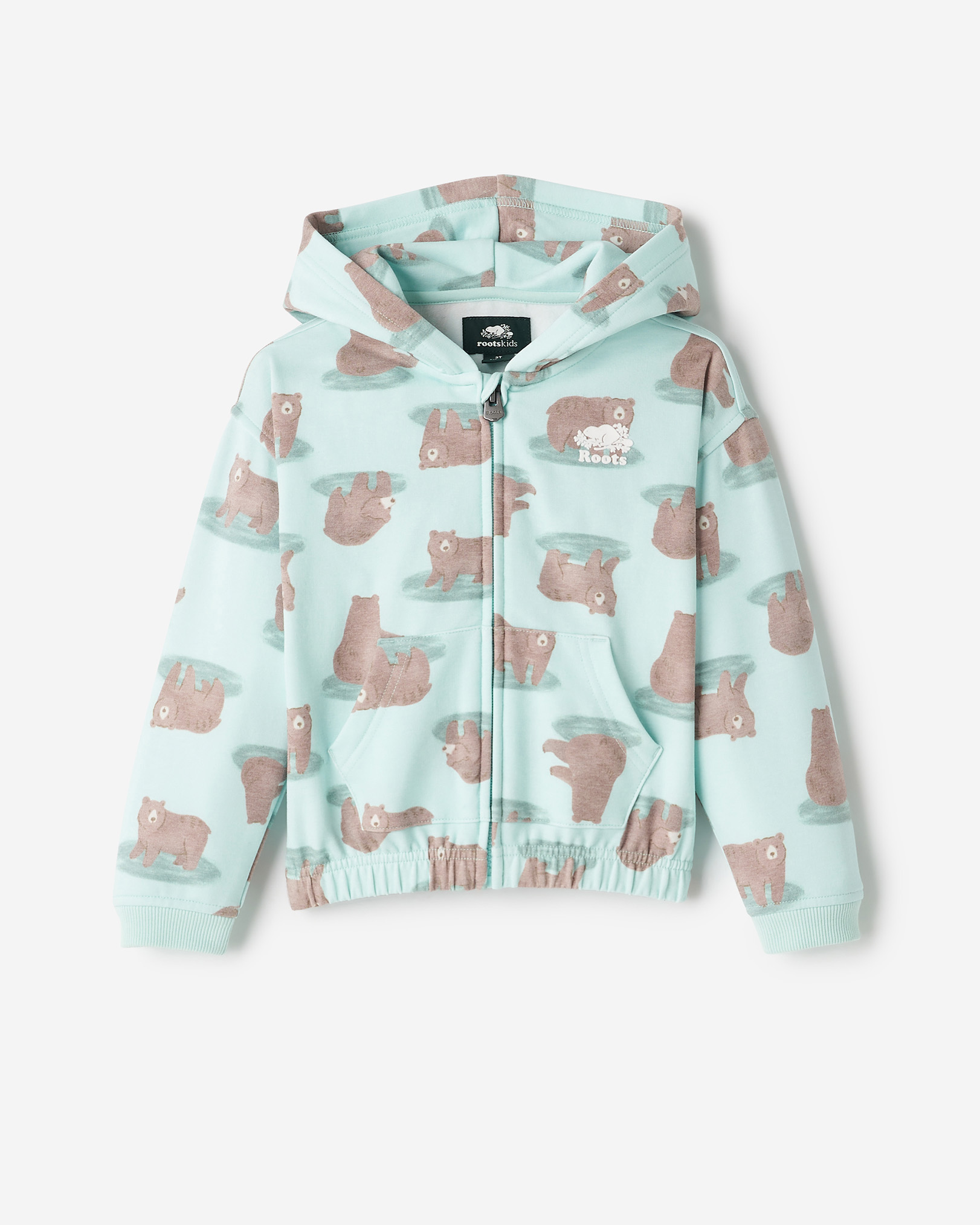 Toddler Cozy Bear Zip Hoodie - Blue Breeze