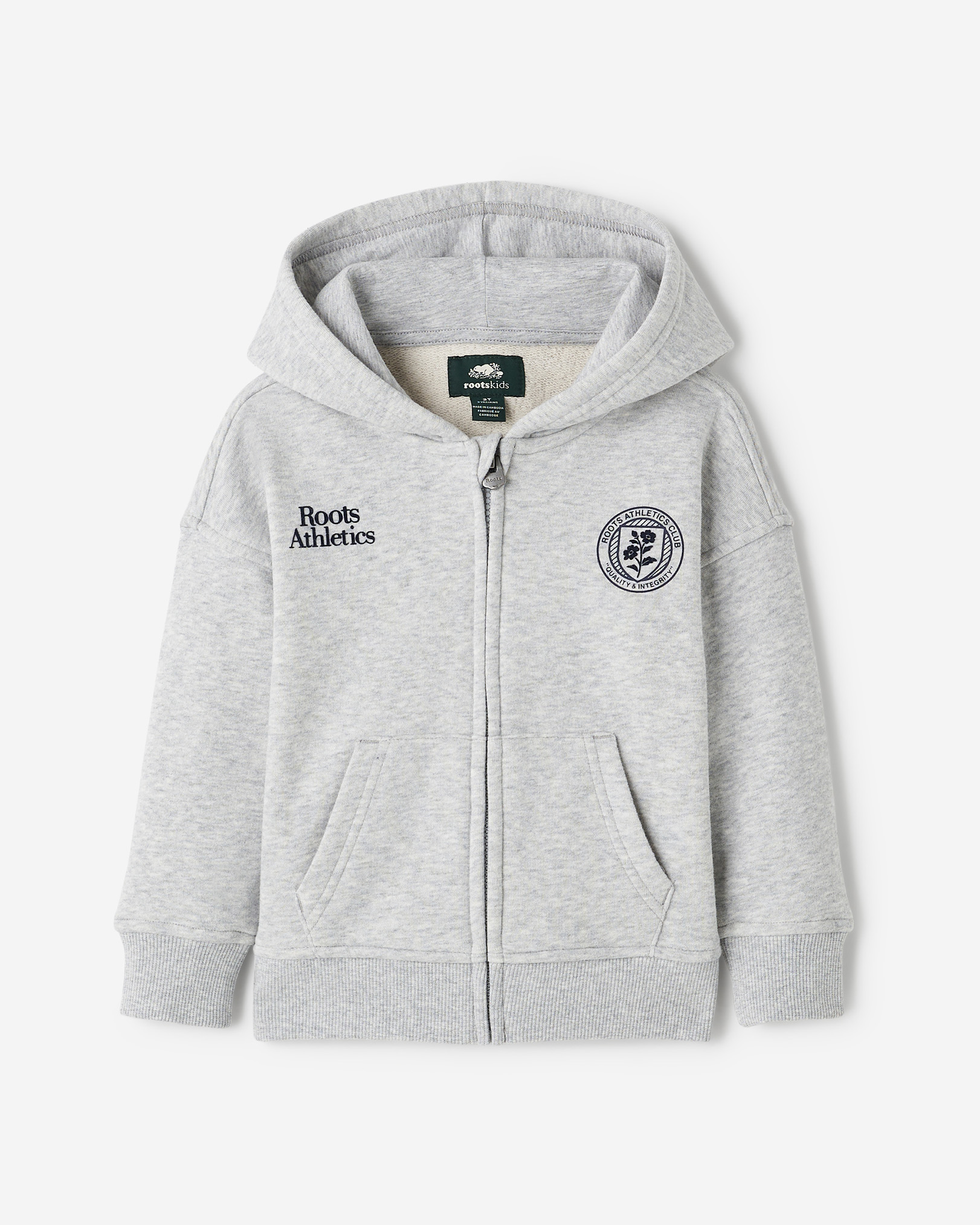 Toddler Summer League Full Zip Hoodie - Heather Grey