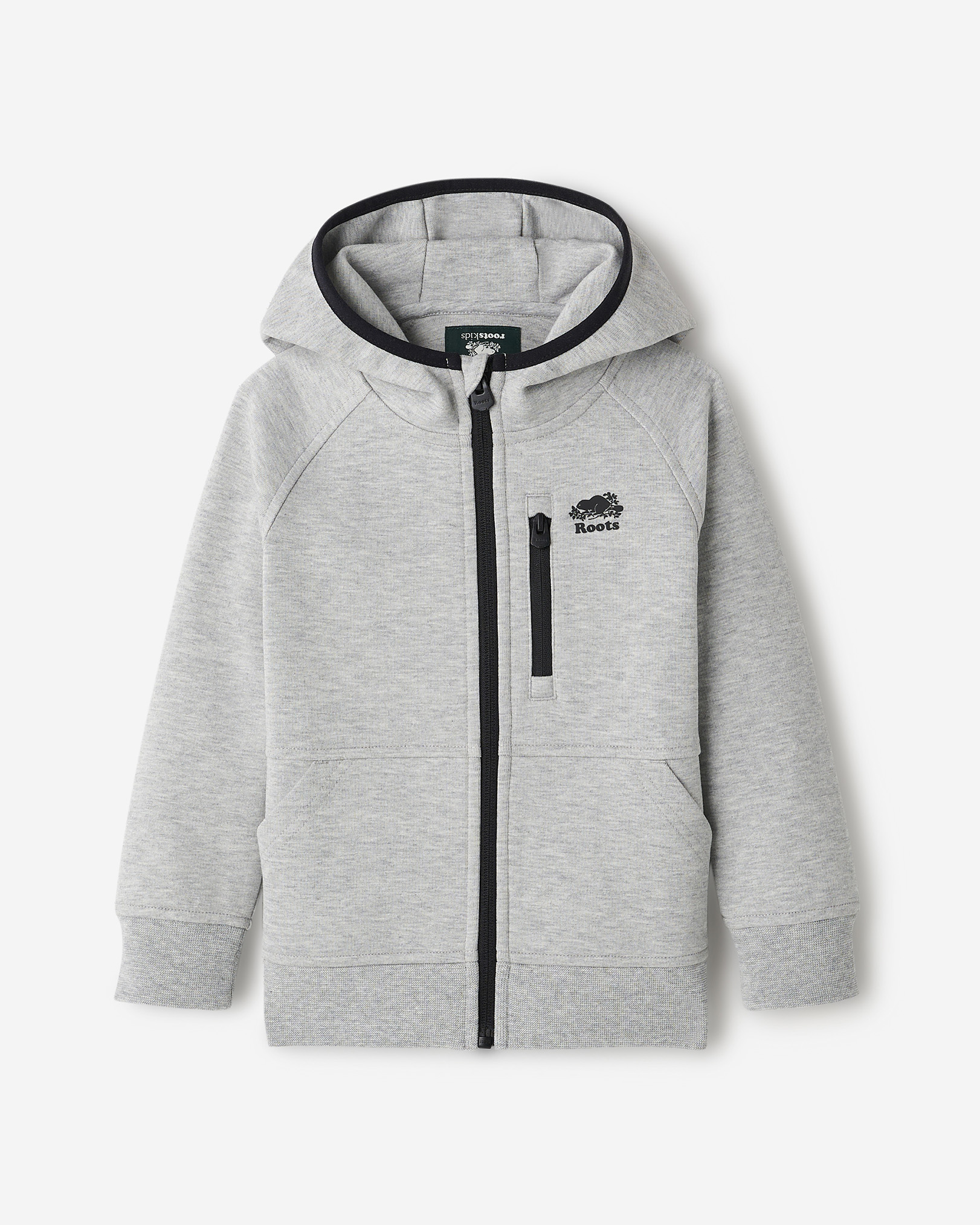 Toddler Recover Interlock Full Zip Hoodie - Medium Heather Grey