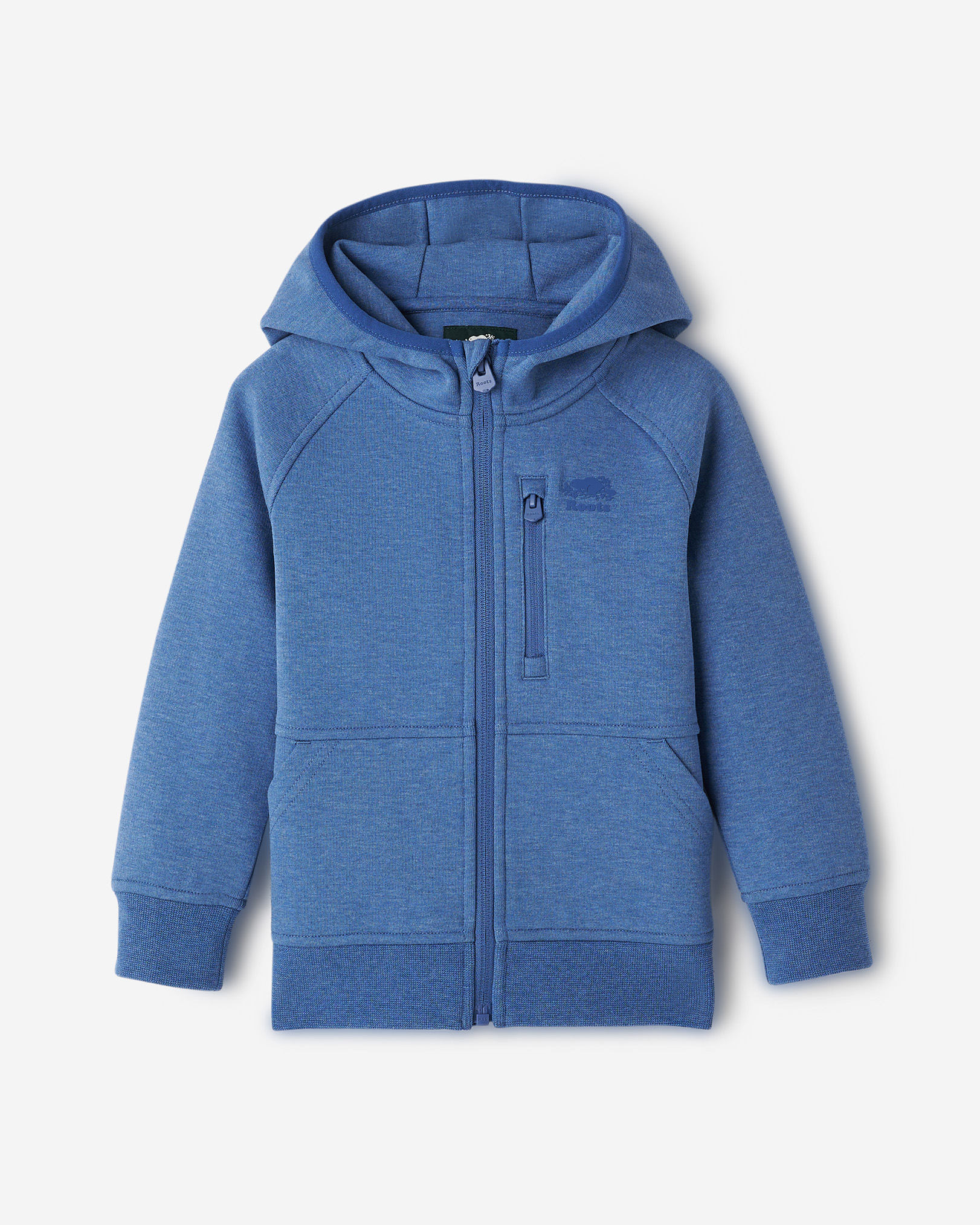 Toddler Recover Interlock Full Zip Hoodie - Monsoon Blue Mix