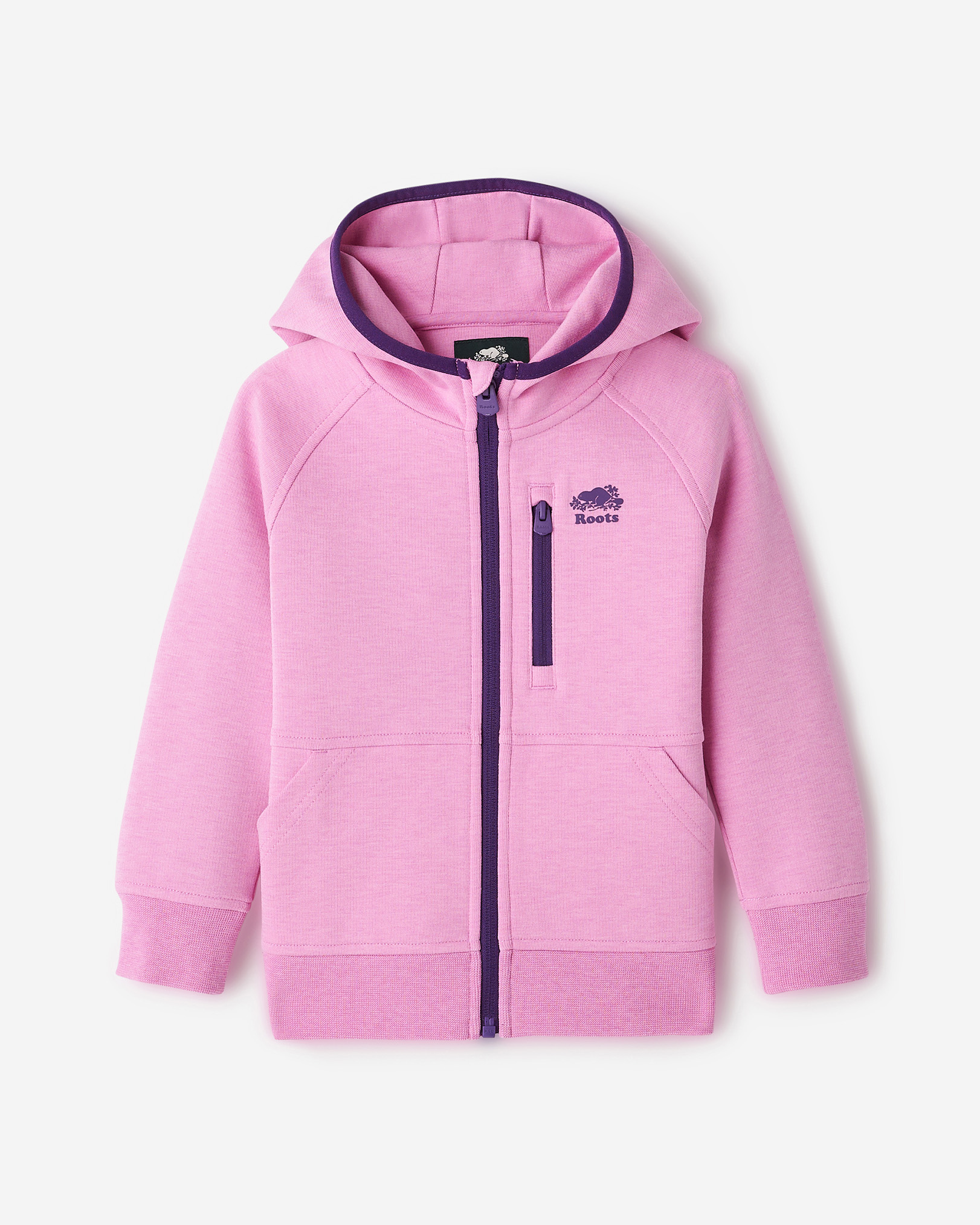 Toddler Recover Interlock Full Zip Hoodie - Electric Violet Mix