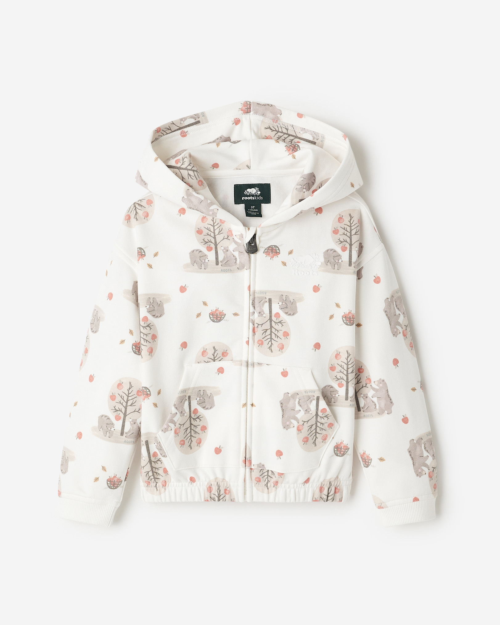 Toddler Cozy Bear Full Zip Hoodie - Egret Toddler Cozy Bear Full Zip Hoodie - Egret