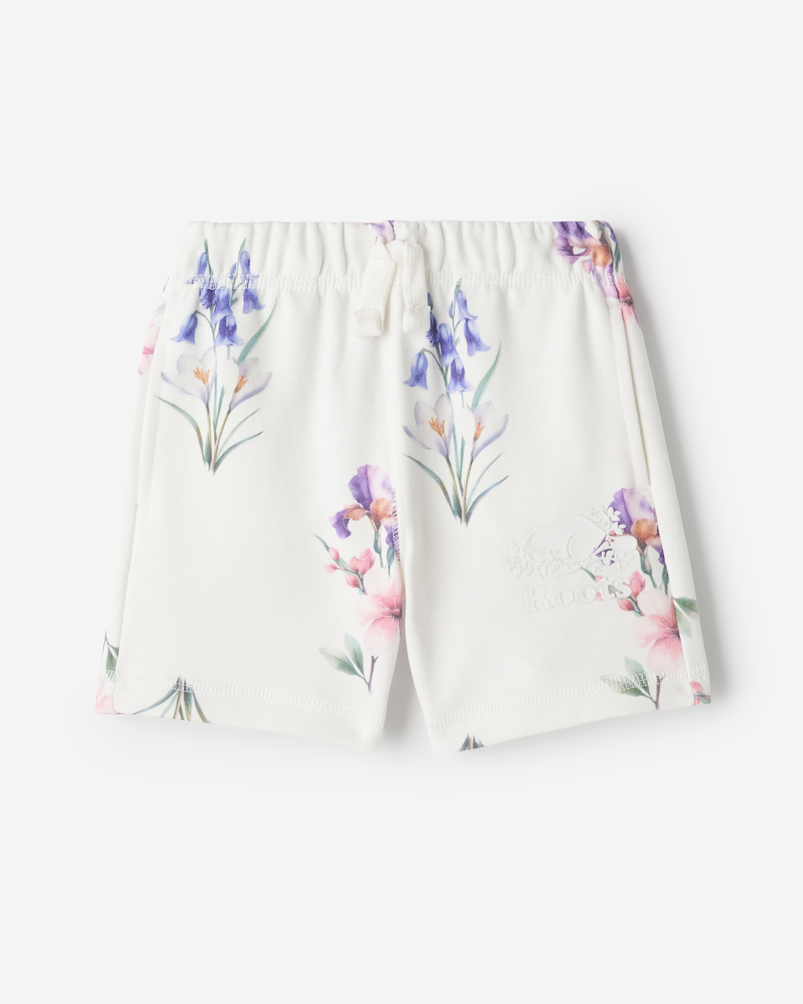 Toddler Cooper Floral Short - Coconut White