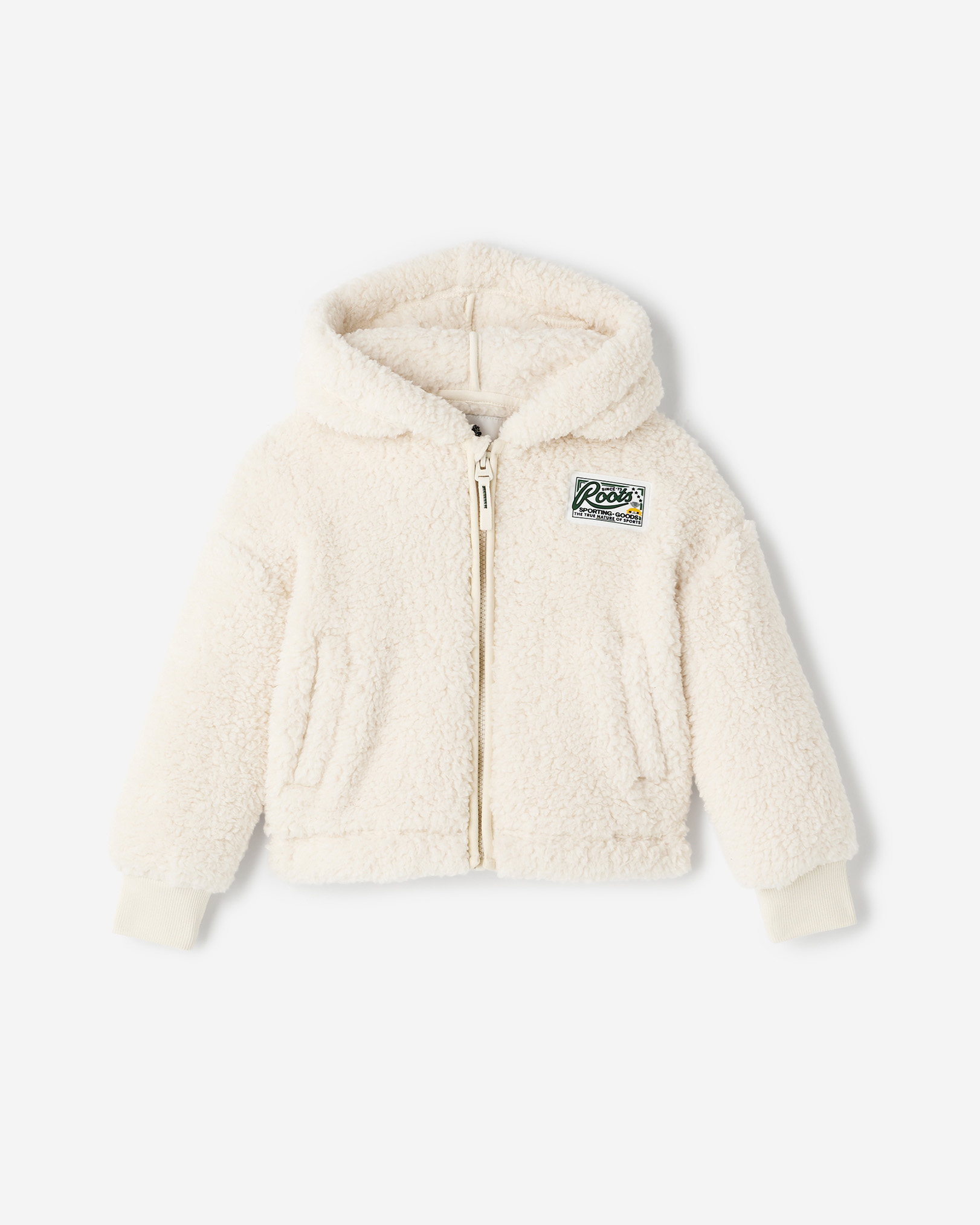 Toddler Creekside Shearling Fleece Full Zip Hoodie - Snowdrift White