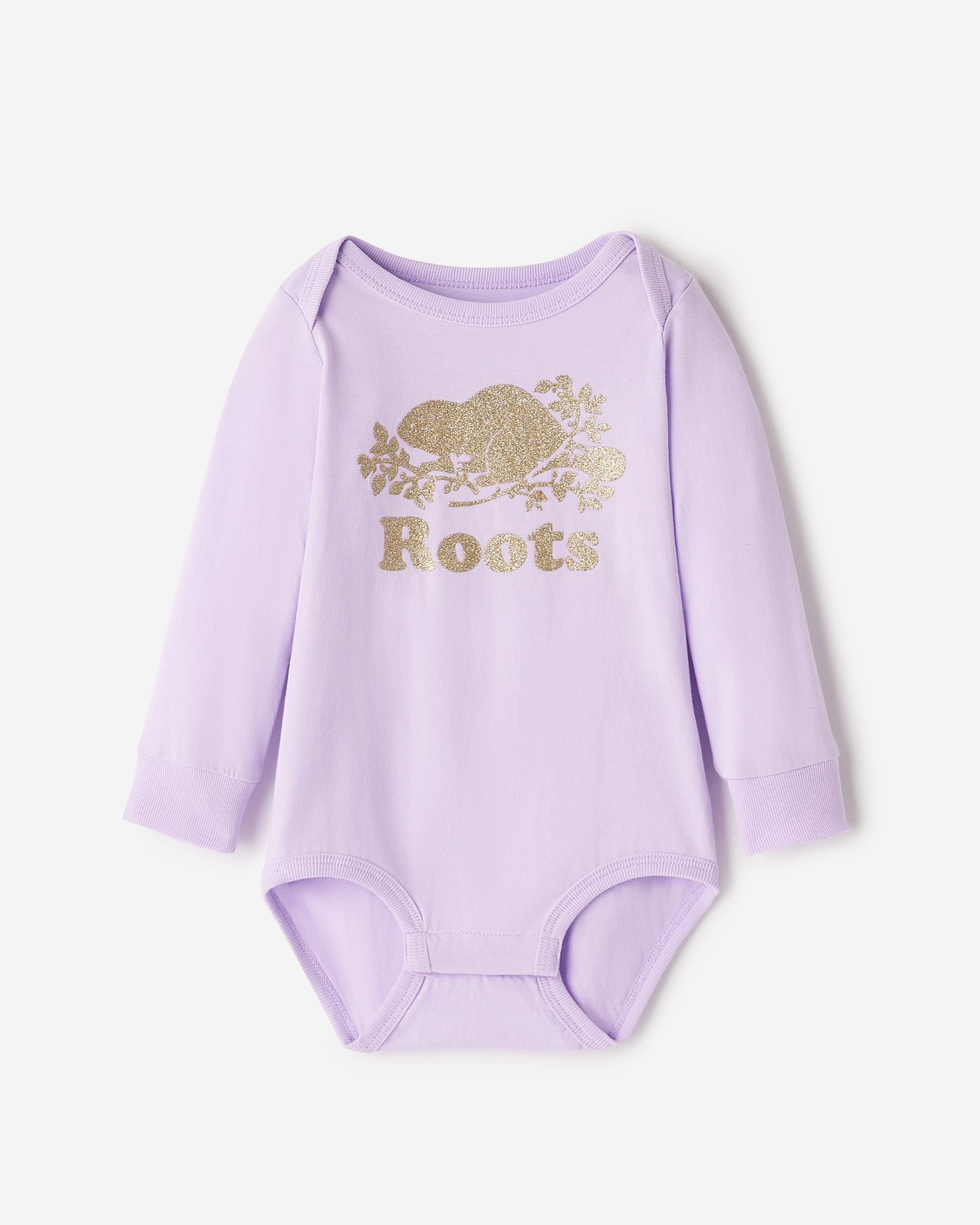 Baby Organic Cooper Beaver Bodysuit - Pastel Lilac