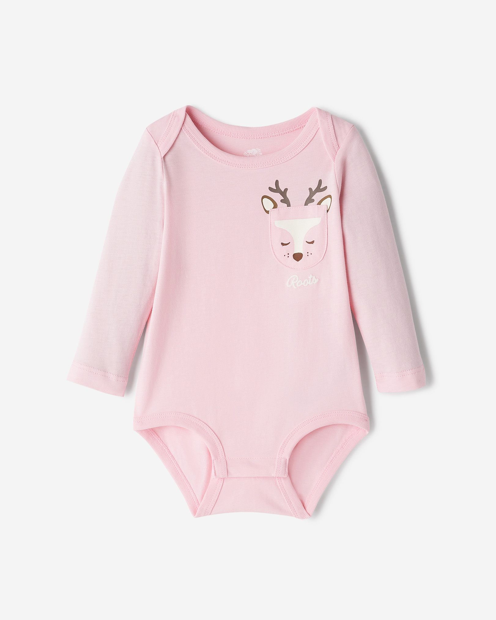 Baby Pocket Animal Bodysuit - Rose Shadow
