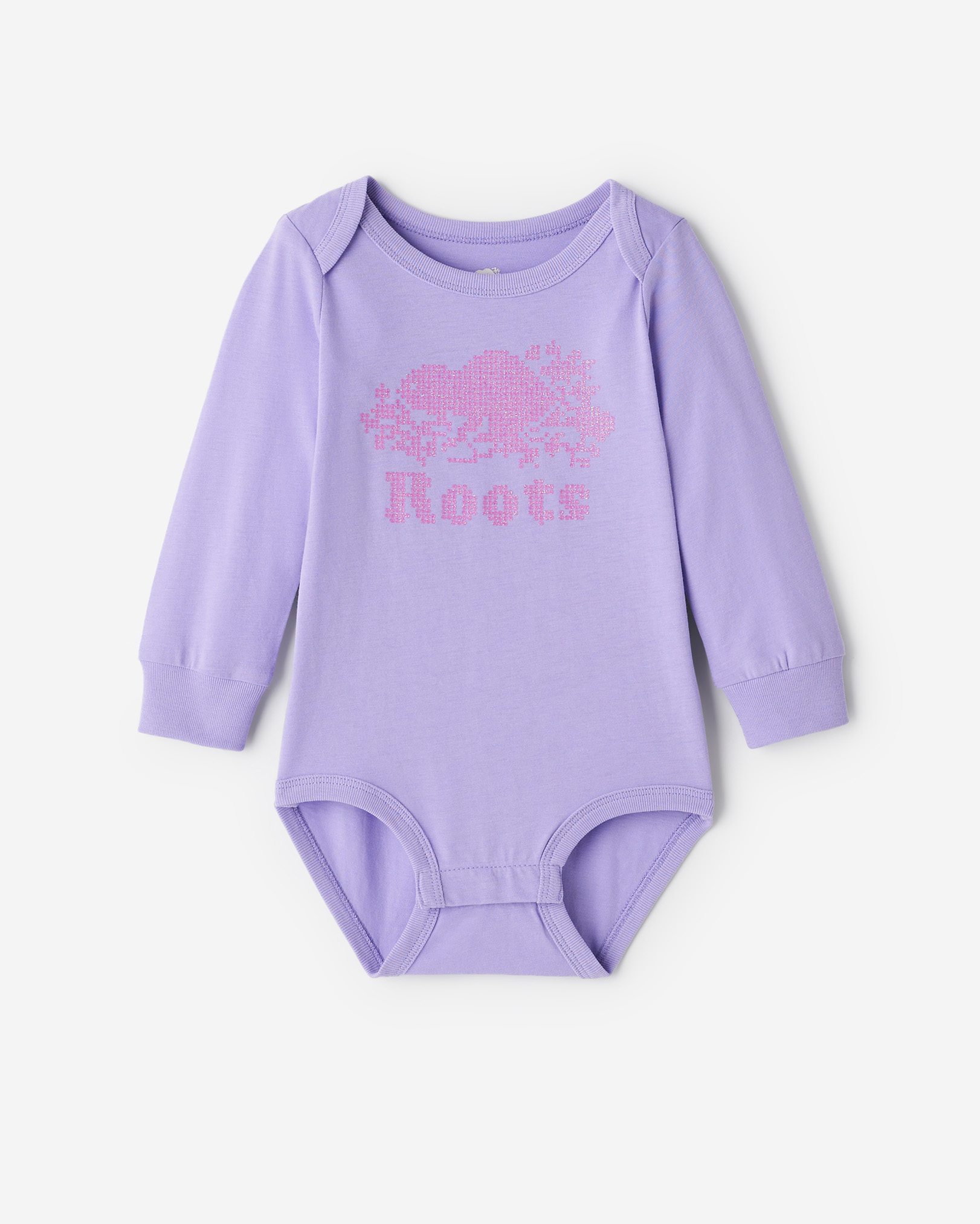 Baby Organic Cooper Beaver Bodysuit - Violet Tulip