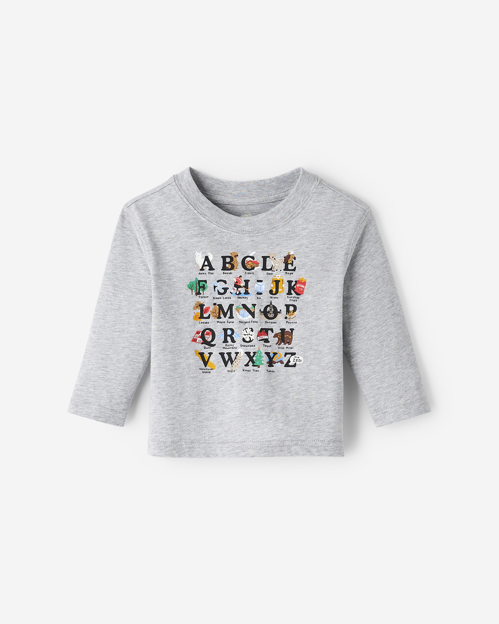 Baby ABC Of Canada T-Shirt - Heather Grey