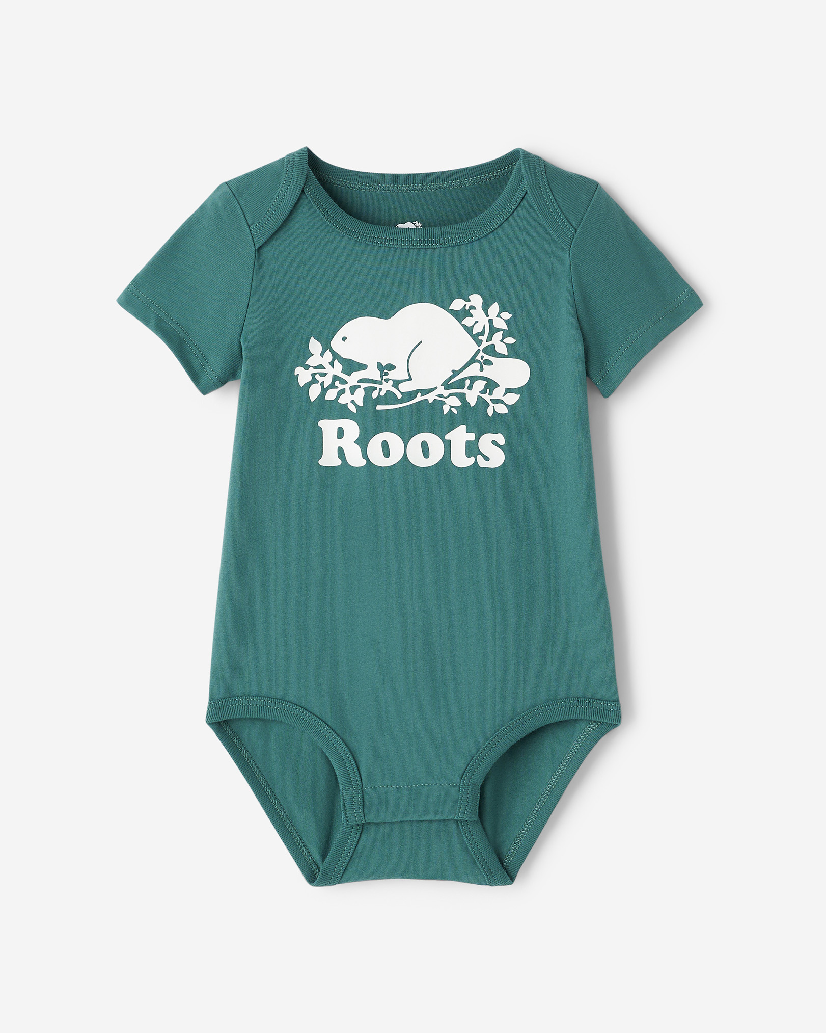 Baby Organic Original Cooper Beaver Bodysuit - Blue Spruce