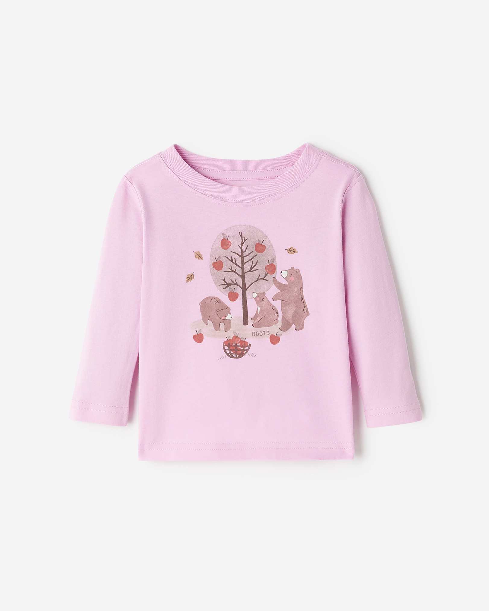 Baby Cozy Bear Long Sleeve T-Shirt - Pink Lavender Baby Cozy Bear Long Sleeve T-Shirt - Pink Lavender