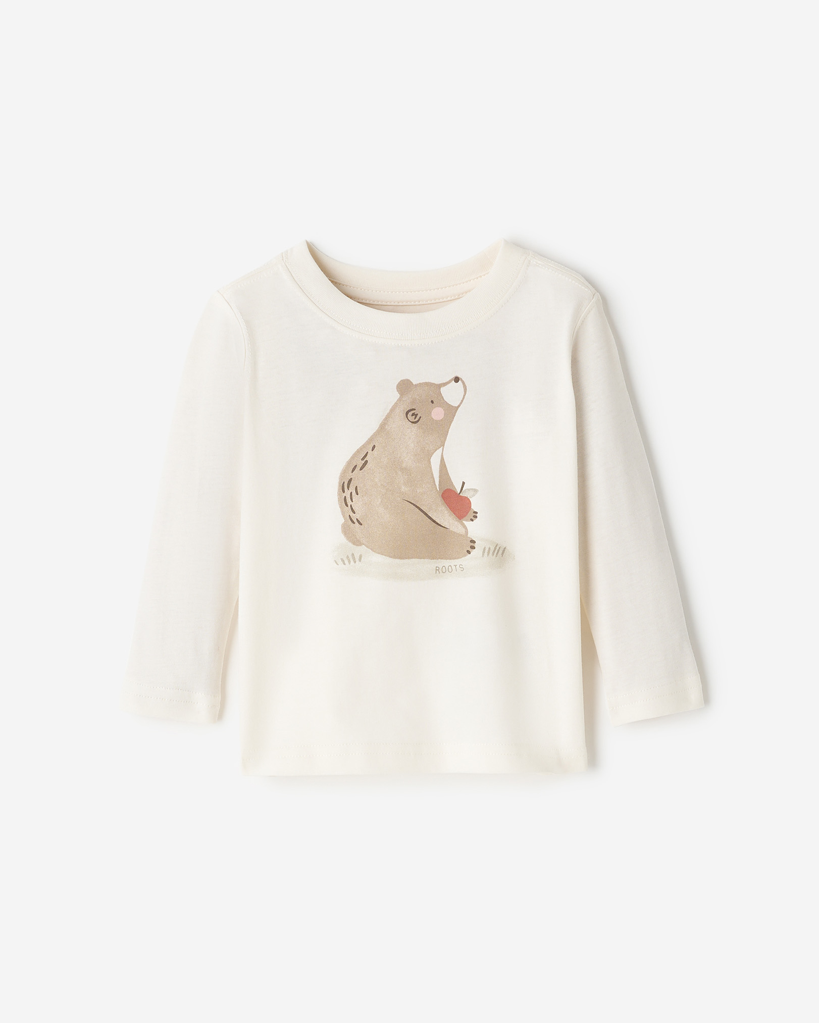 Baby Cozy Bear Long Sleeve T-Shirt - Egret Baby Cozy Bear Long Sleeve T-Shirt - Egret