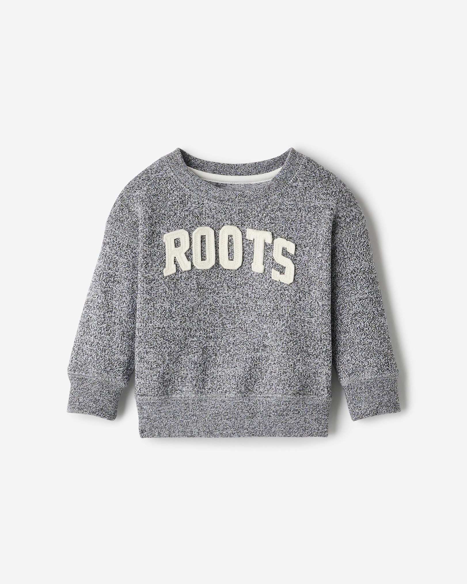 Baby Roots Applique Sweatshirt - Salt & Pepper