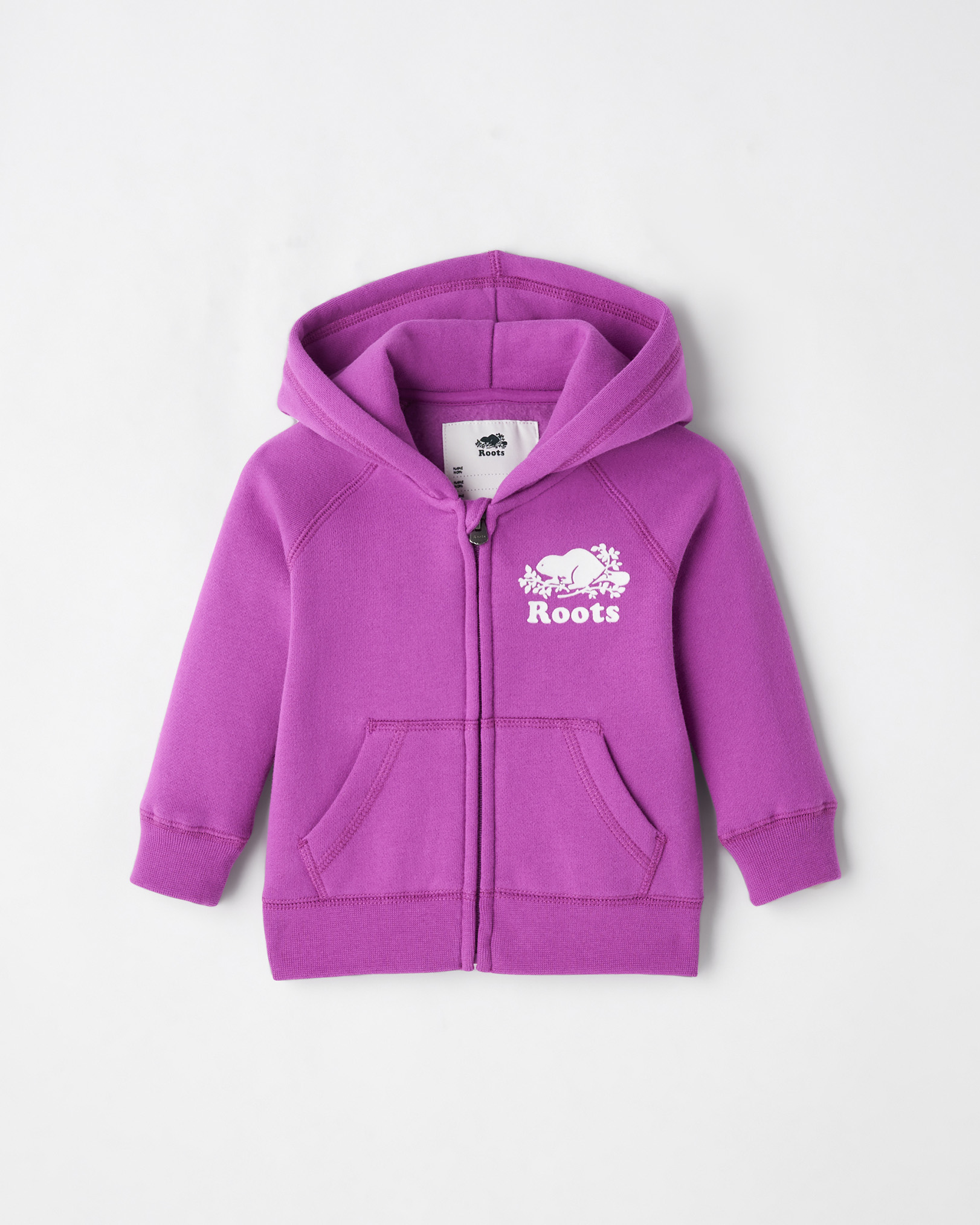 Chandail original à capuchon et glissière en coton bio pour bébés - Violet De Jacinthe Chandail original à capuchon et glissière en coton bio pour bébés - Violet De Jacinthe