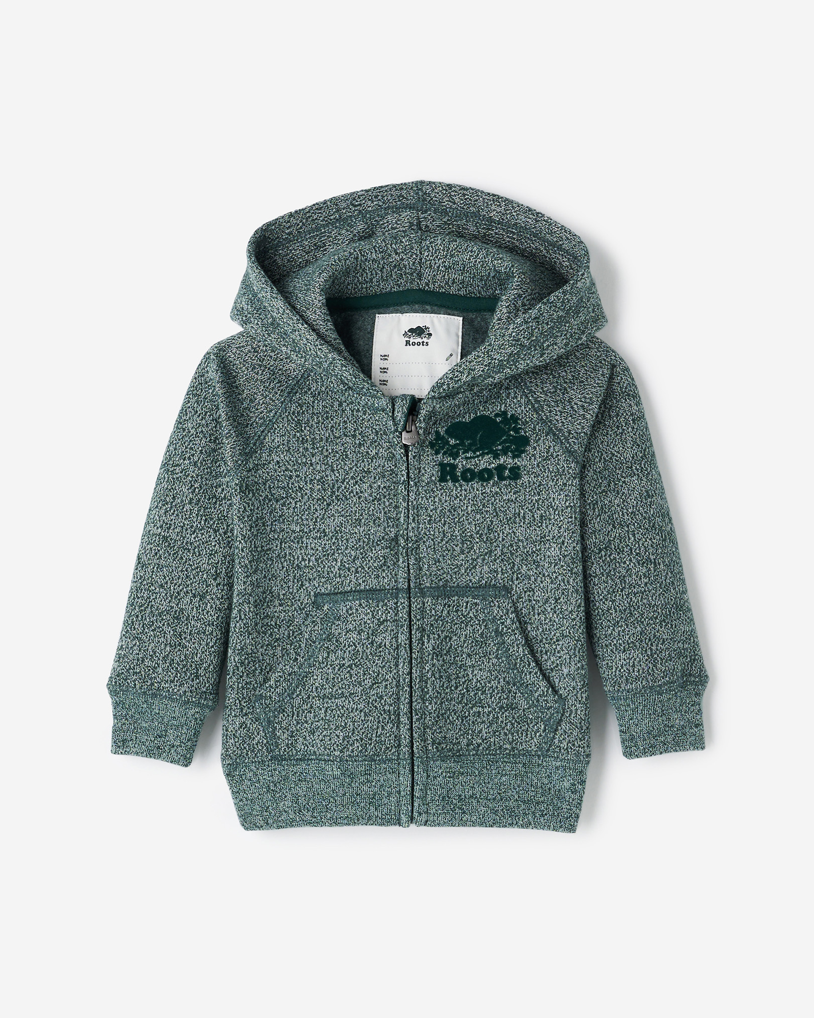 Baby Organic Original Full Zip Hoodie - Varsity Green Pepper