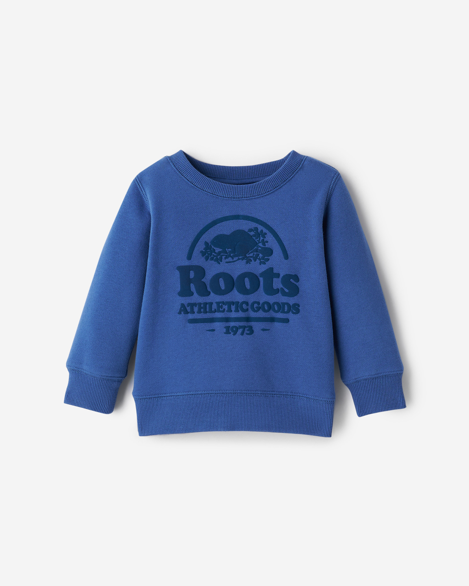 Baby Heritage Beaver Crew Sweatshirt - Monsoon Blue