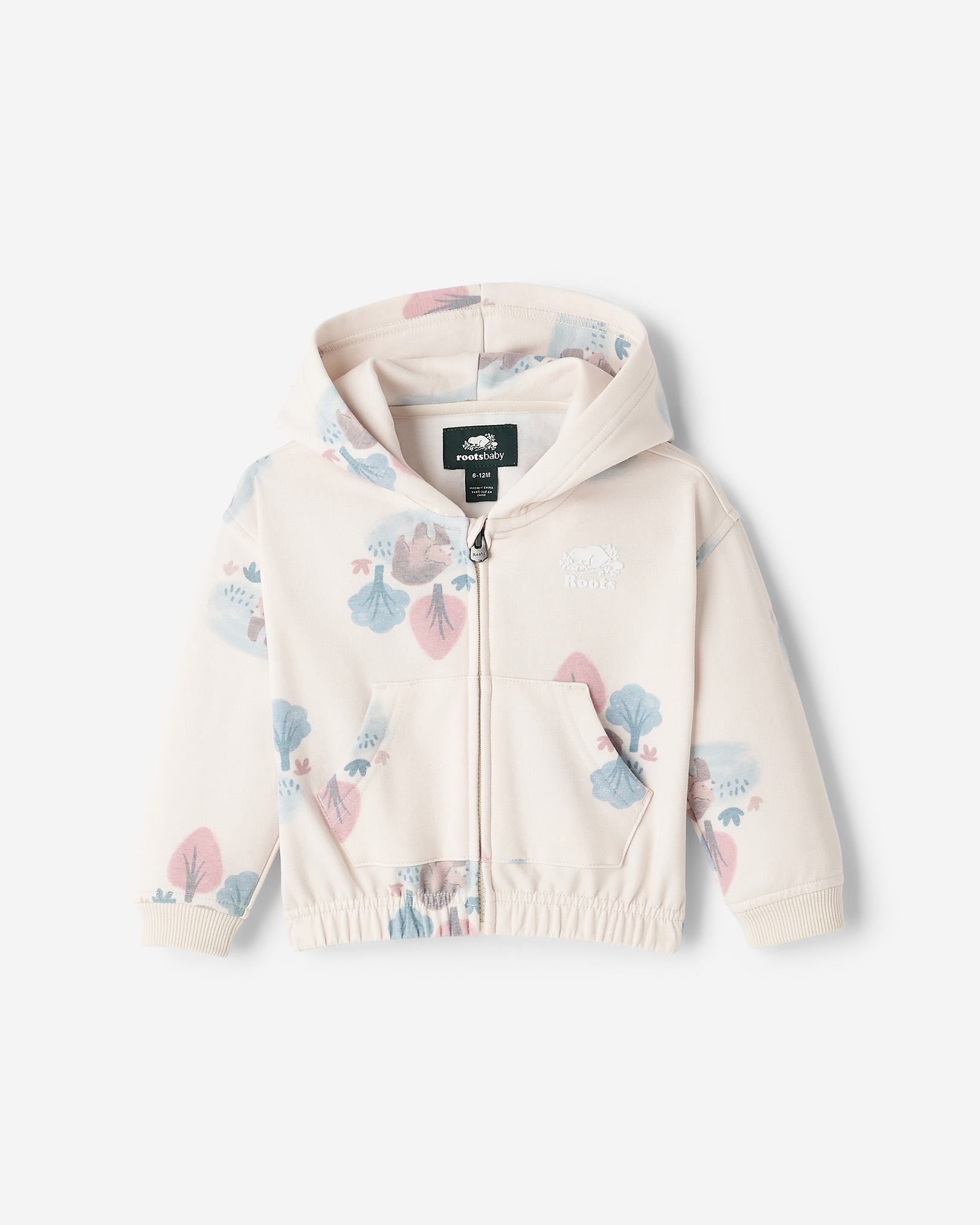 Baby Cozy Bear Zip Hoodie - Sand Stone