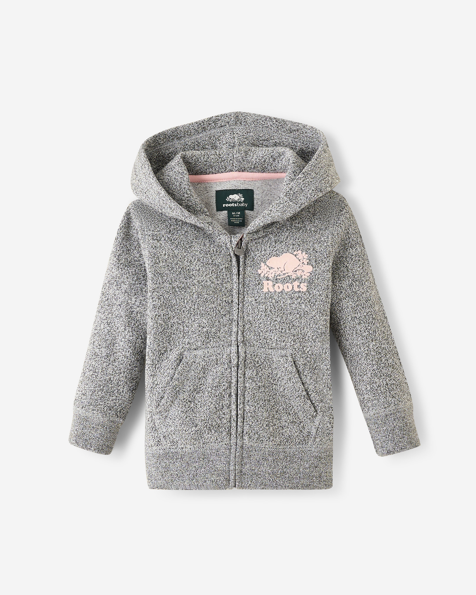 Baby Organic Original Full Zip Hoodie - Salt & Pepper Baby Organic Original Full Zip Hoodie - Salt & Pepper