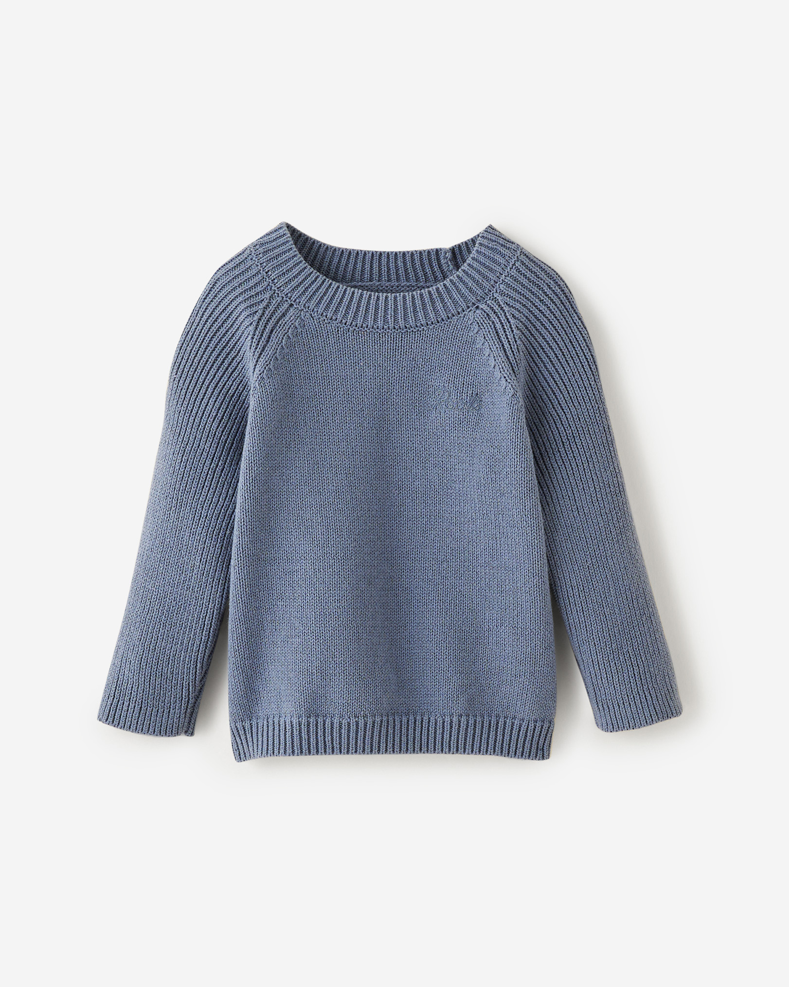 Baby Sweater Knit Crew - Slate Blue
