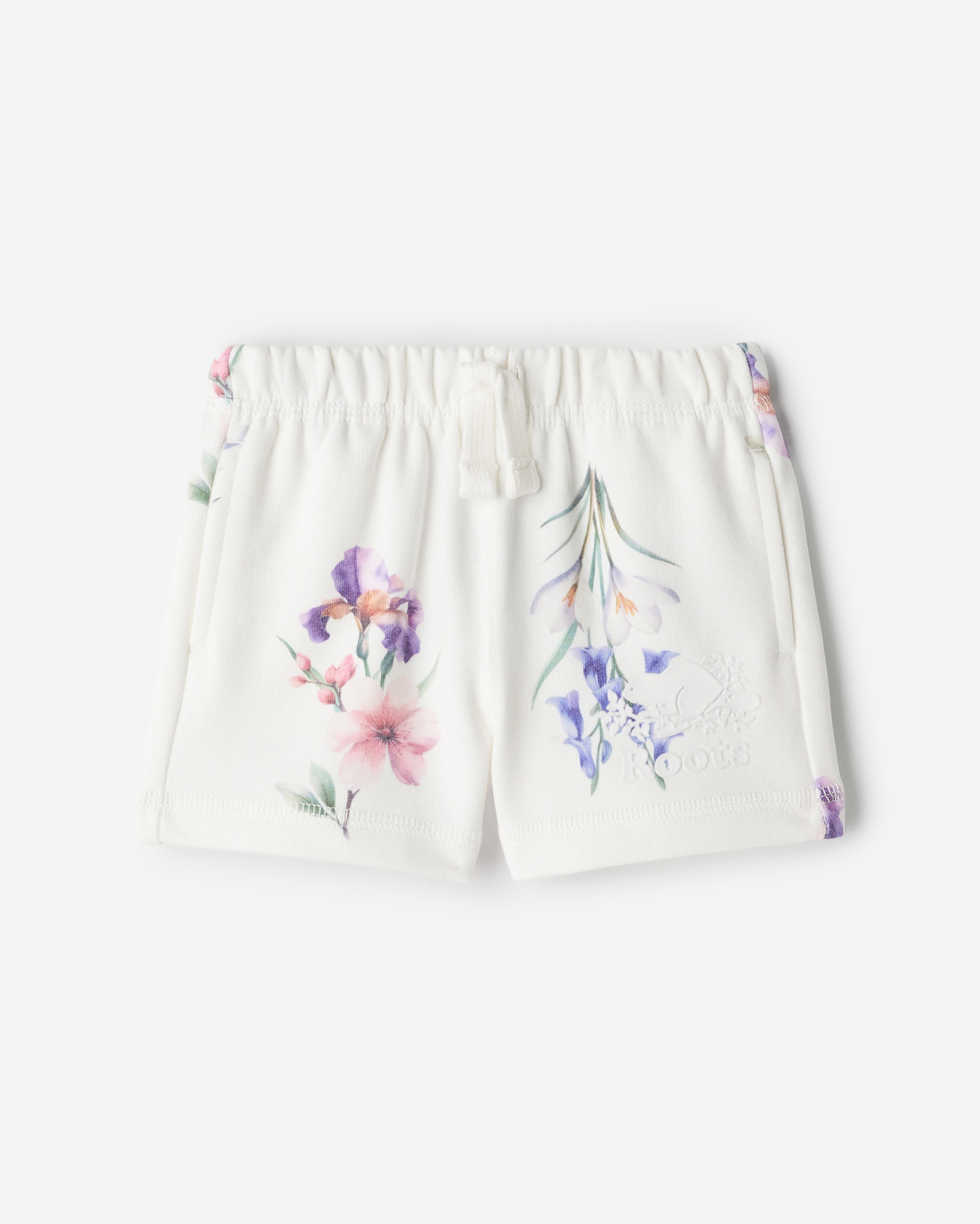 Baby Cooper Floral Short - Coconut White
