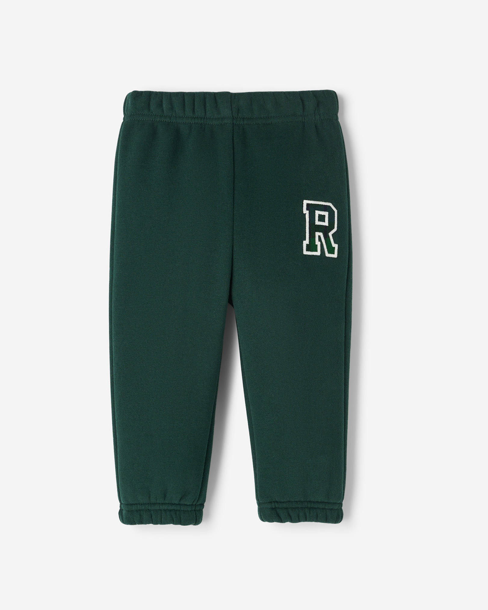 Baby Plaid Applique Sweatpant - Varsity Green