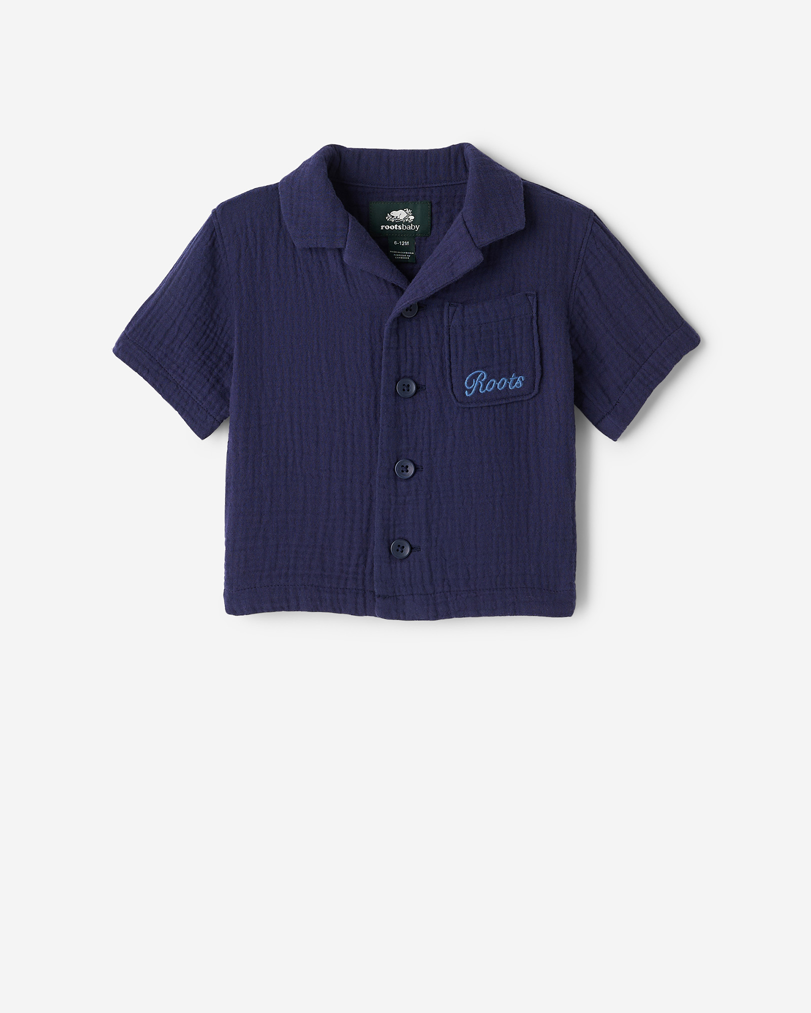 Chemise Camp Isla pour bébé - Encre Indigo