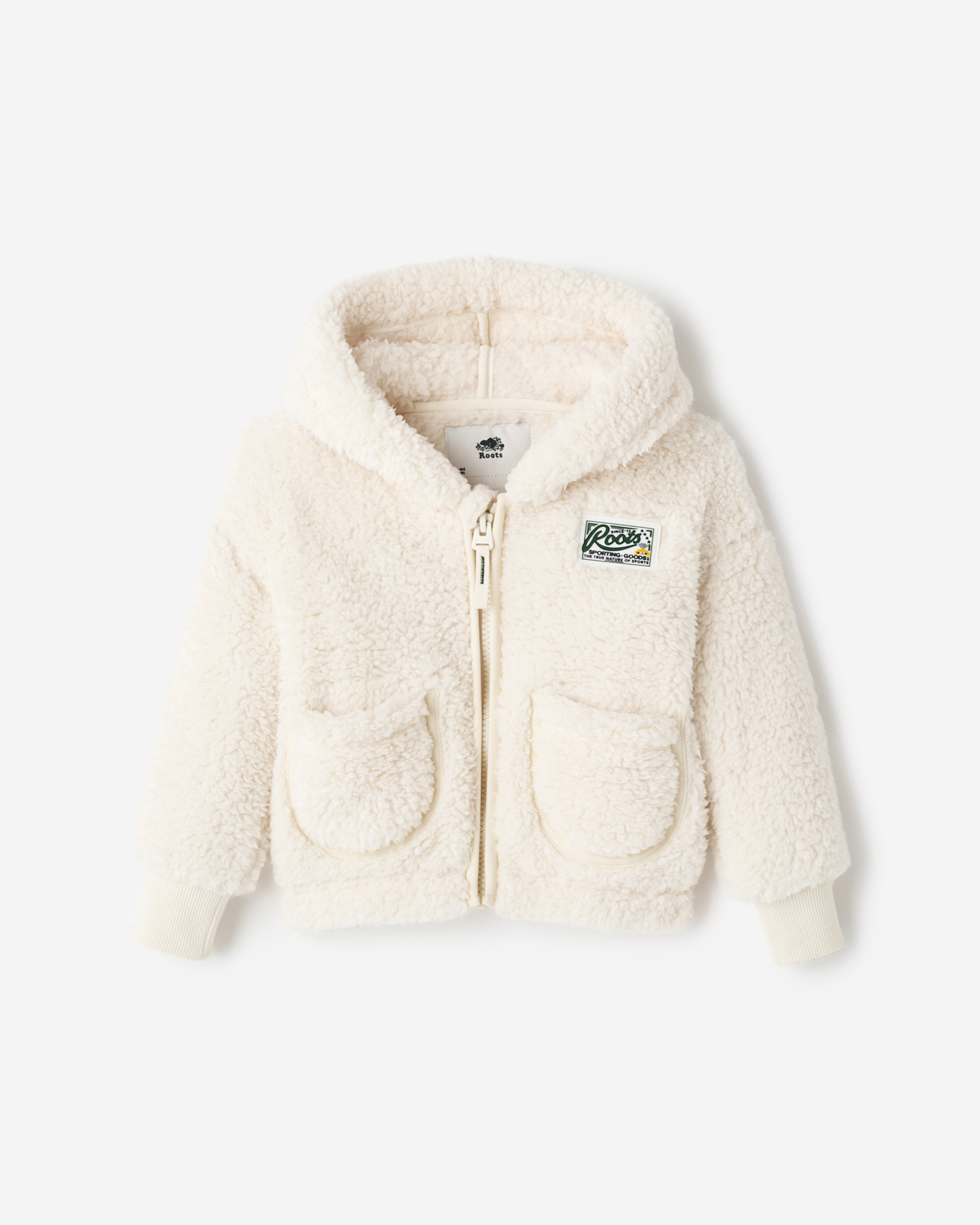 Baby Creekside Shearling Fleece Full Zip Hoodie - Snowdrift White