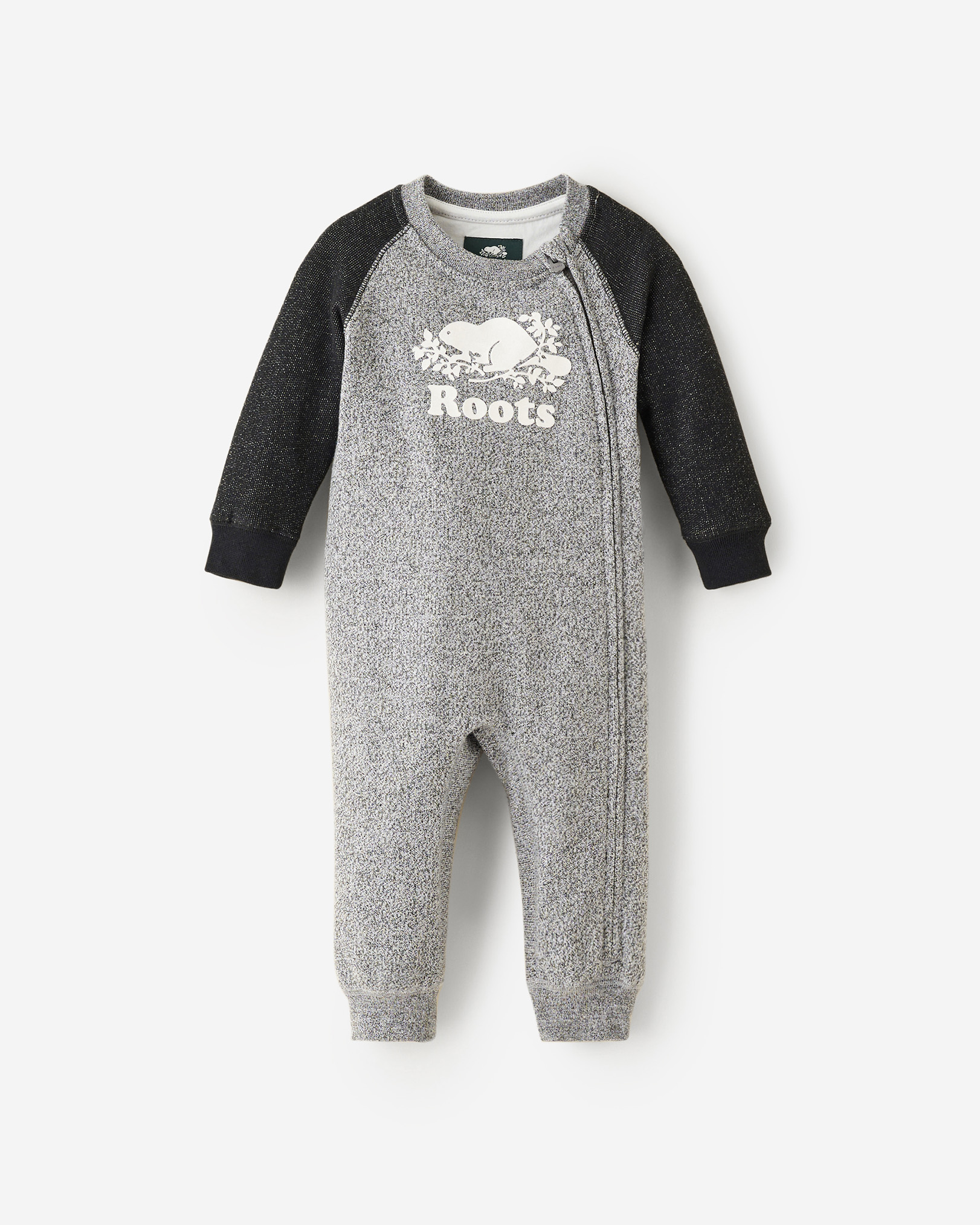 Baby Organic Original Cooper Beaver Romper - Black Pepper