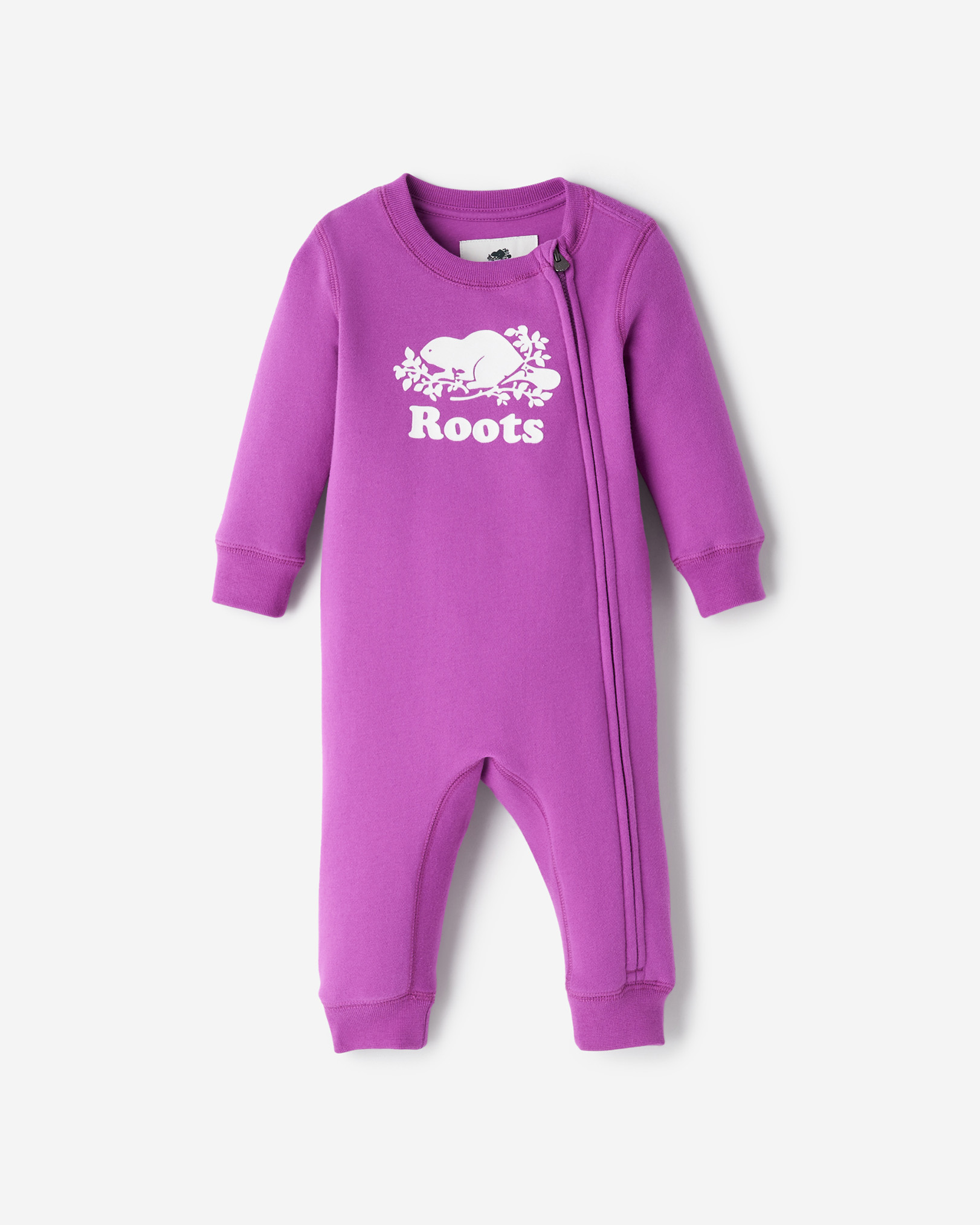 Baby Organic Original Cooper Beaver Romper - Hyacinth Violet