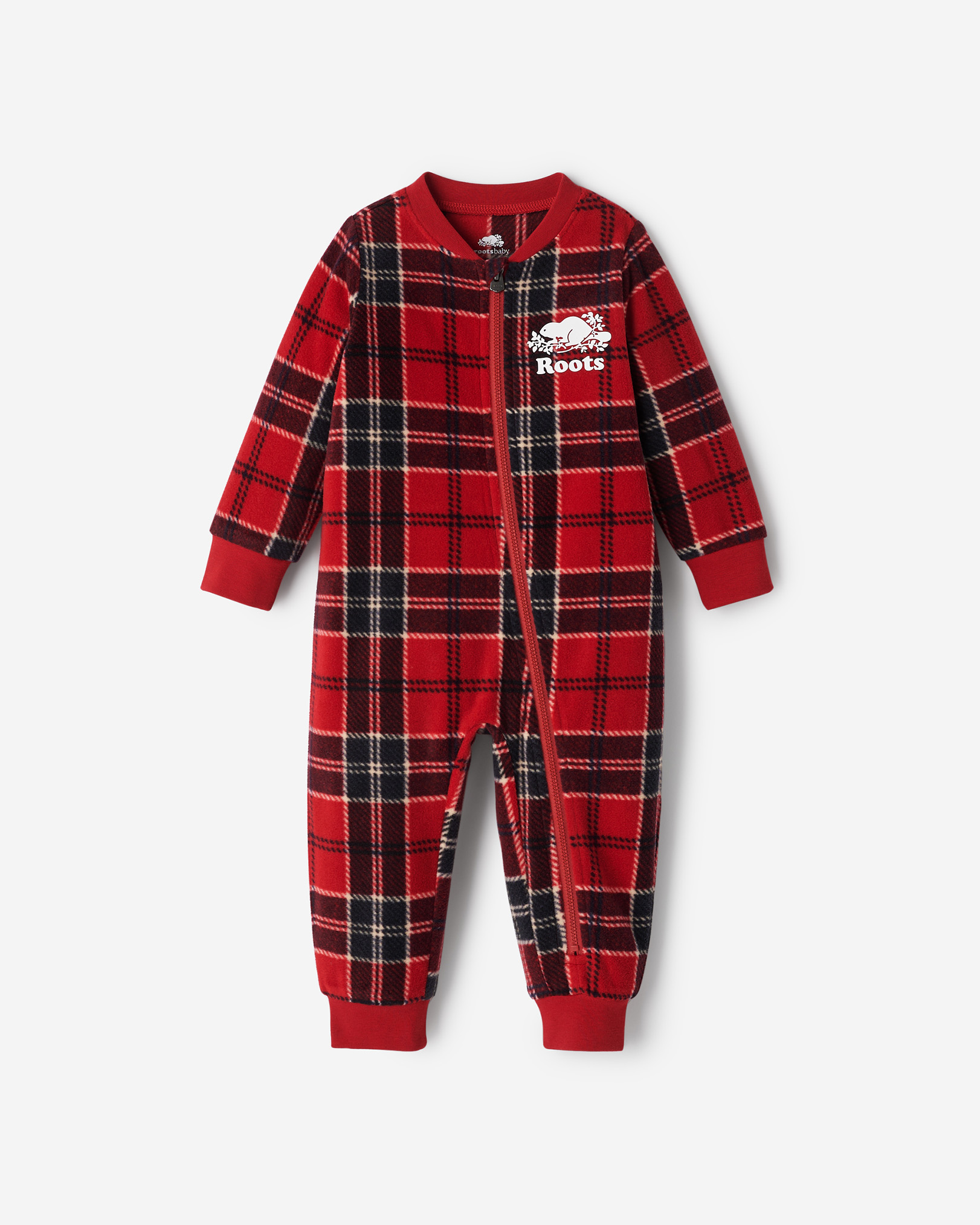 Pyjama en micromolleton pour bébés - Rouge Smoke Lake