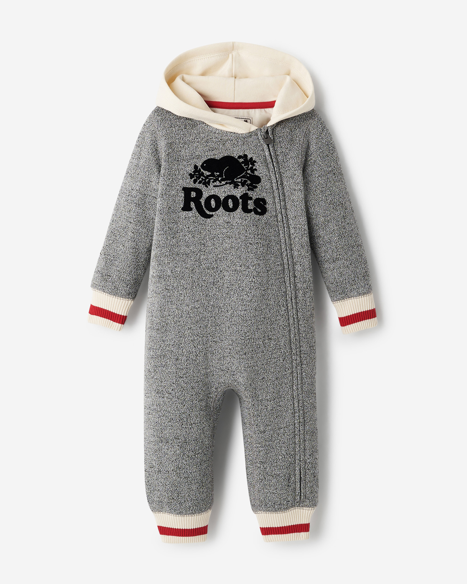 Baby Cabin Cozy Romper - Grey Oat Pepper