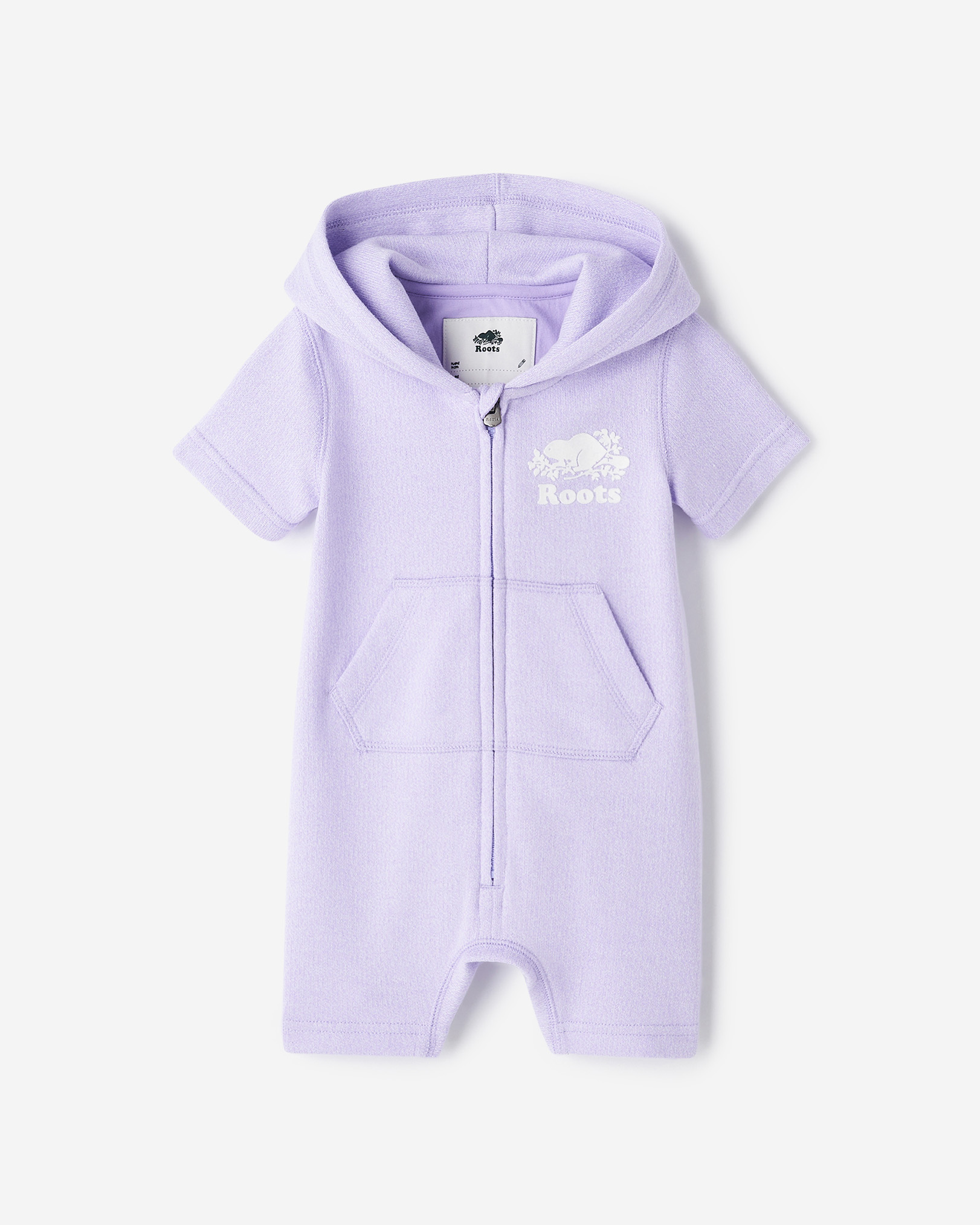 Baby Organic Cooper Beaver Kanga Romper - Lavender Pepper