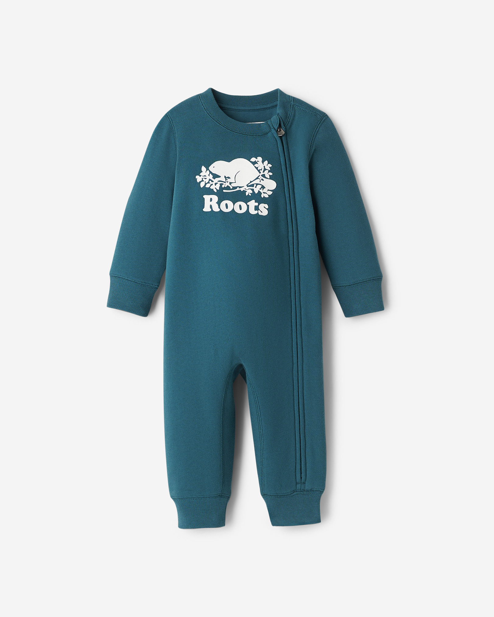 Baby Organic Original Cooper Beaver Romper - Ocean Teal Baby Organic Original Cooper Beaver Romper - Ocean Teal