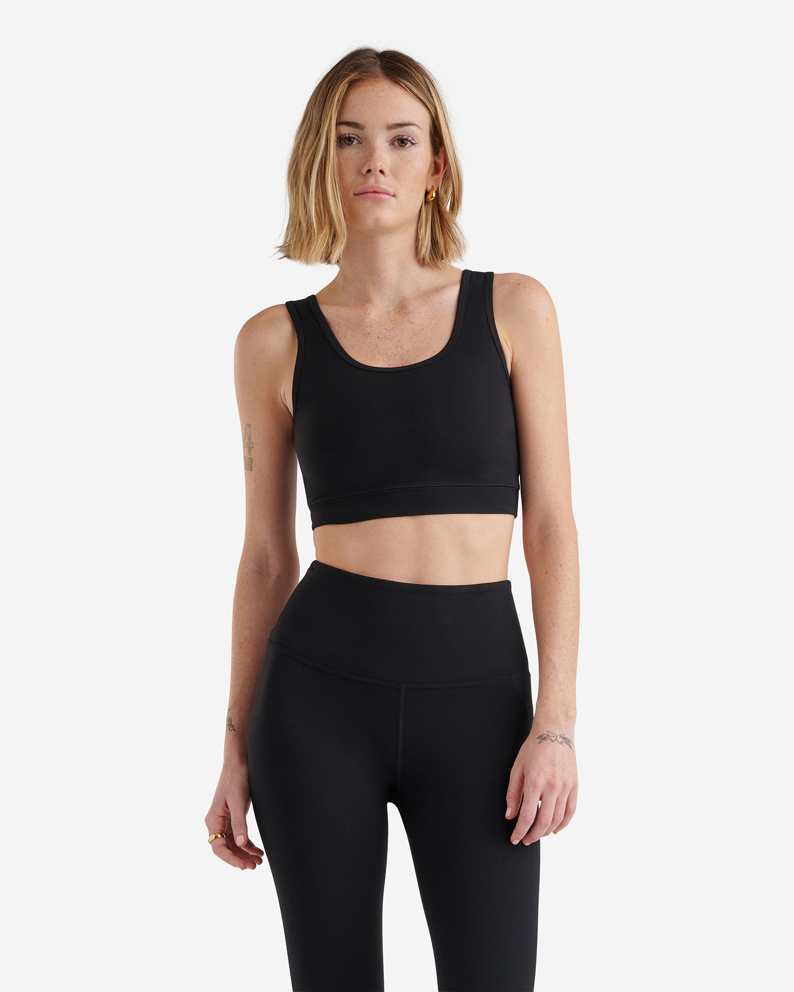 Restore Crop Tank - Black