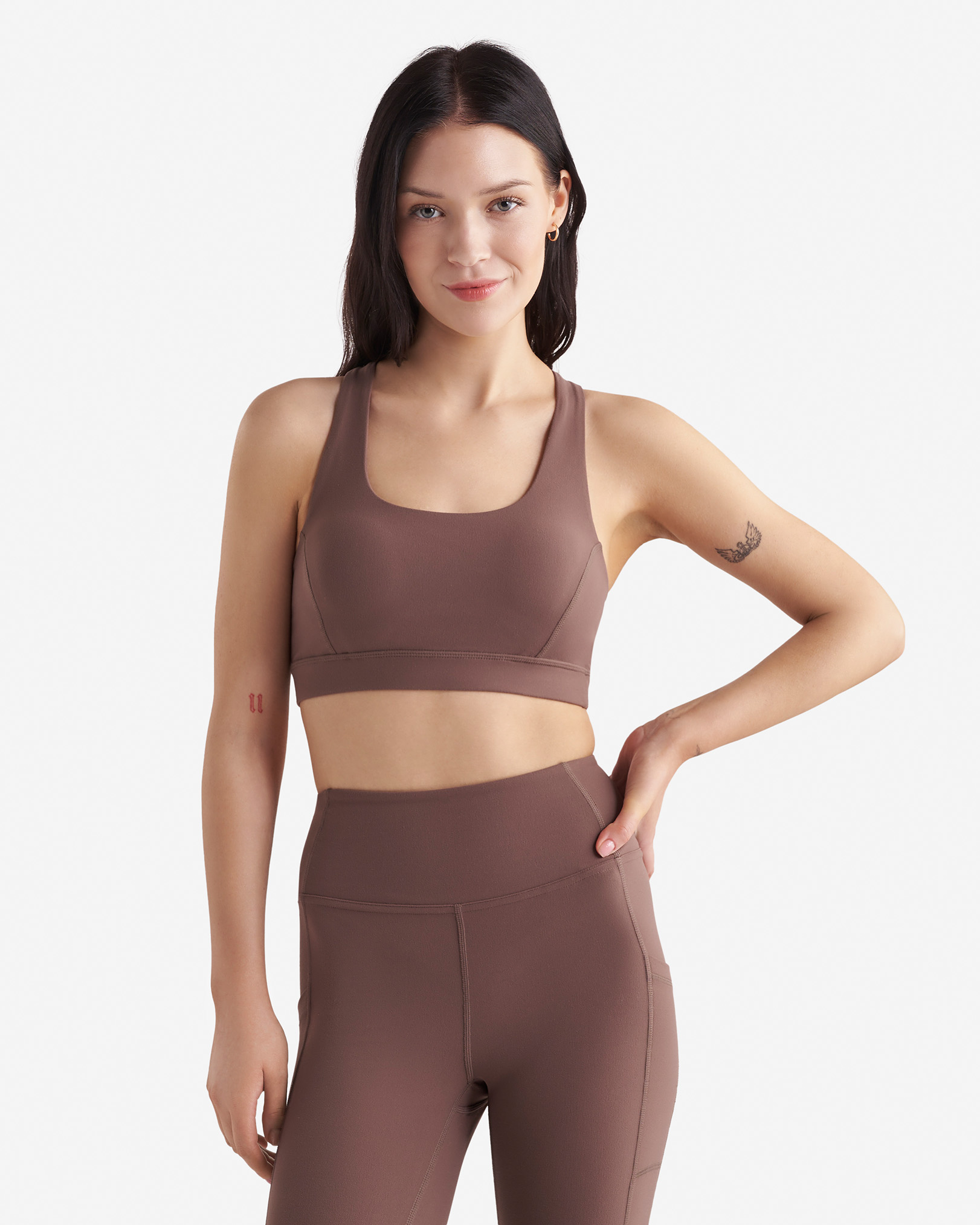 Restore Stretch Sports Bra - Cinder Brown Restore Stretch Sports Bra - Cinder Brown