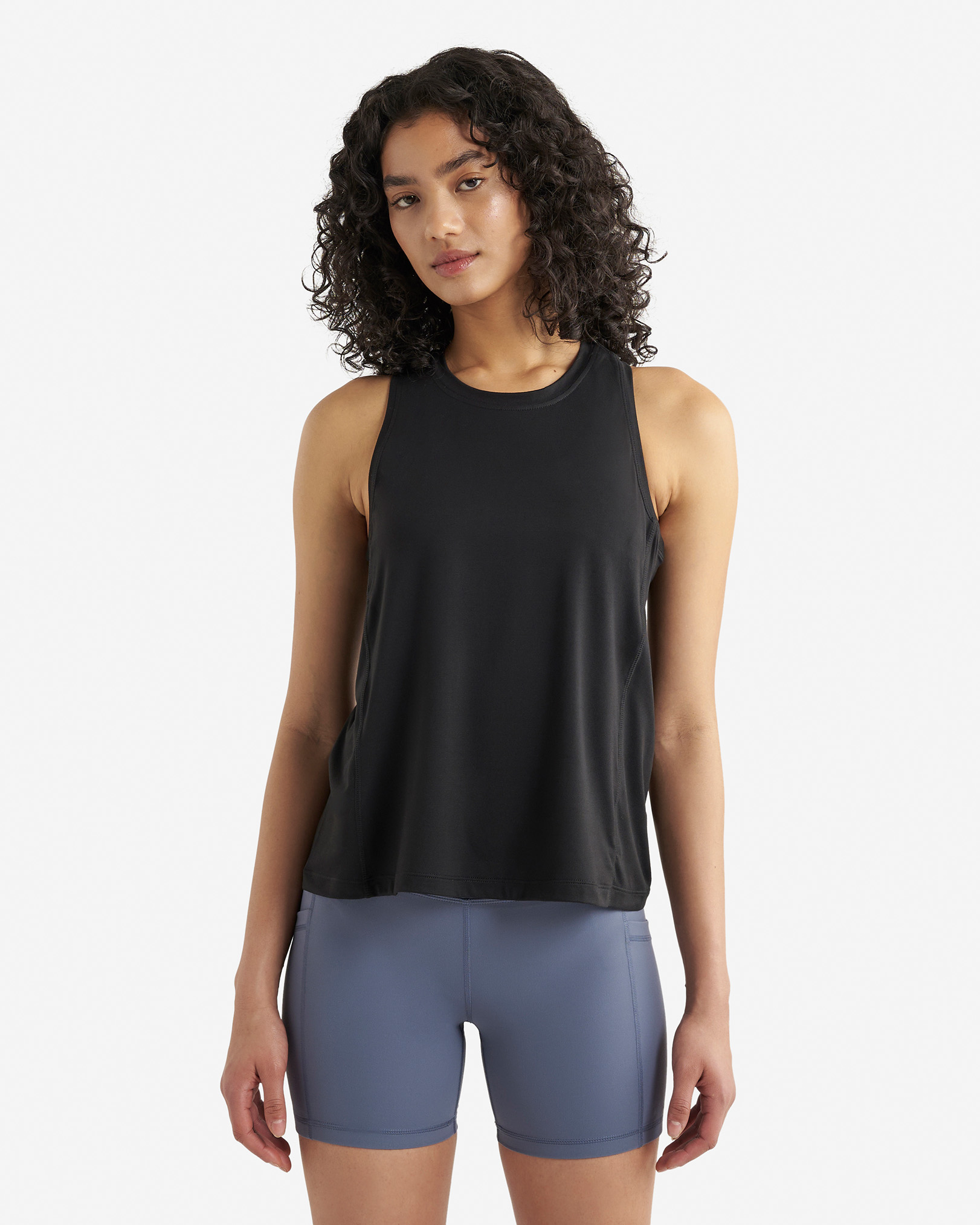 Camisole à dos nageur en tricot Renew - Noir