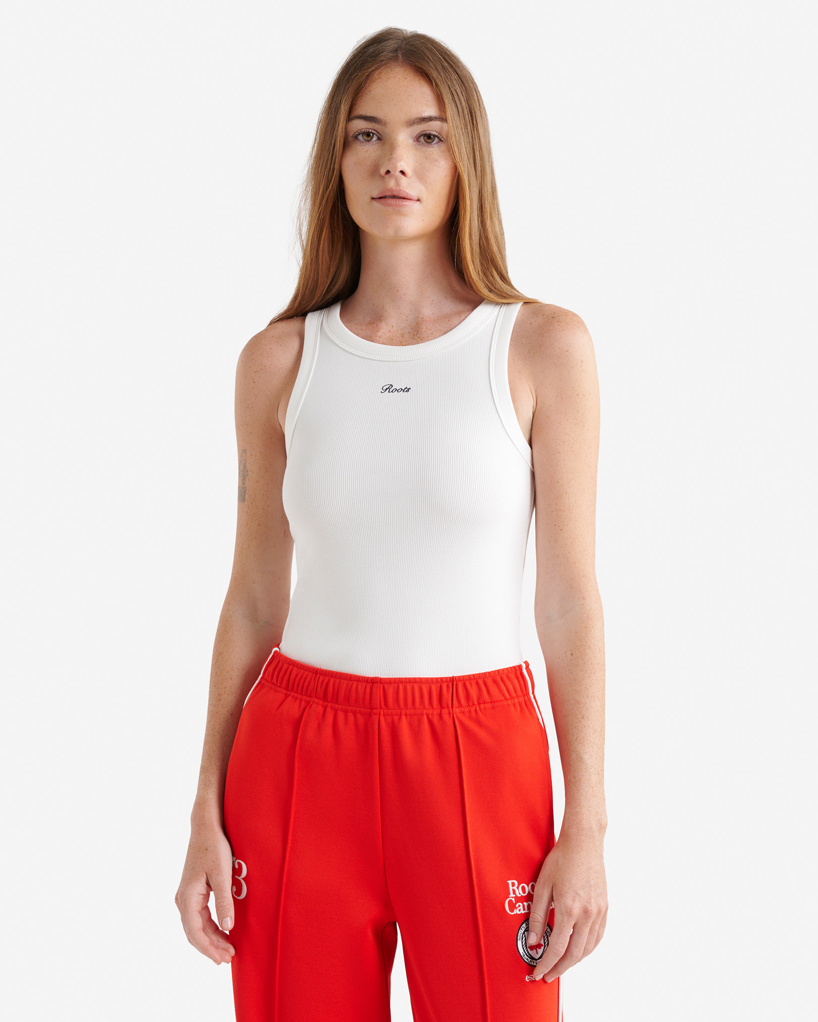 Roots Rib Tank - White Roots Rib Tank - White
