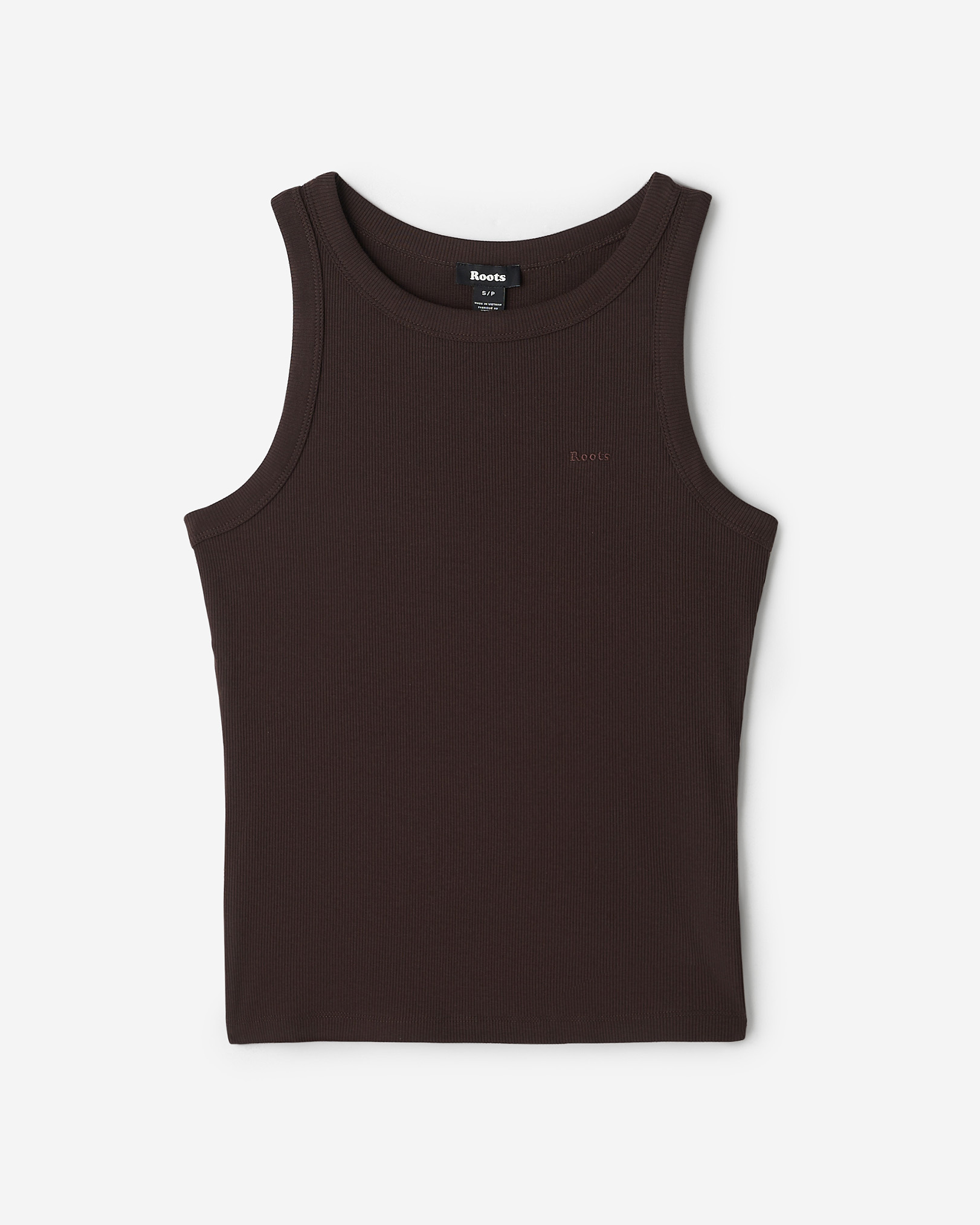 Camisole côtelée ajustée Roam - Café Noir Camisole côtelée ajustée Roam - Café Noir