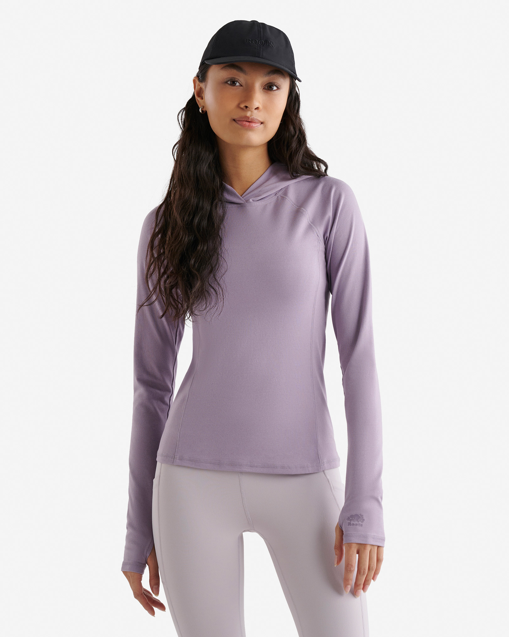 Renew Hooded Long Sleeve Top - Lavender Mist